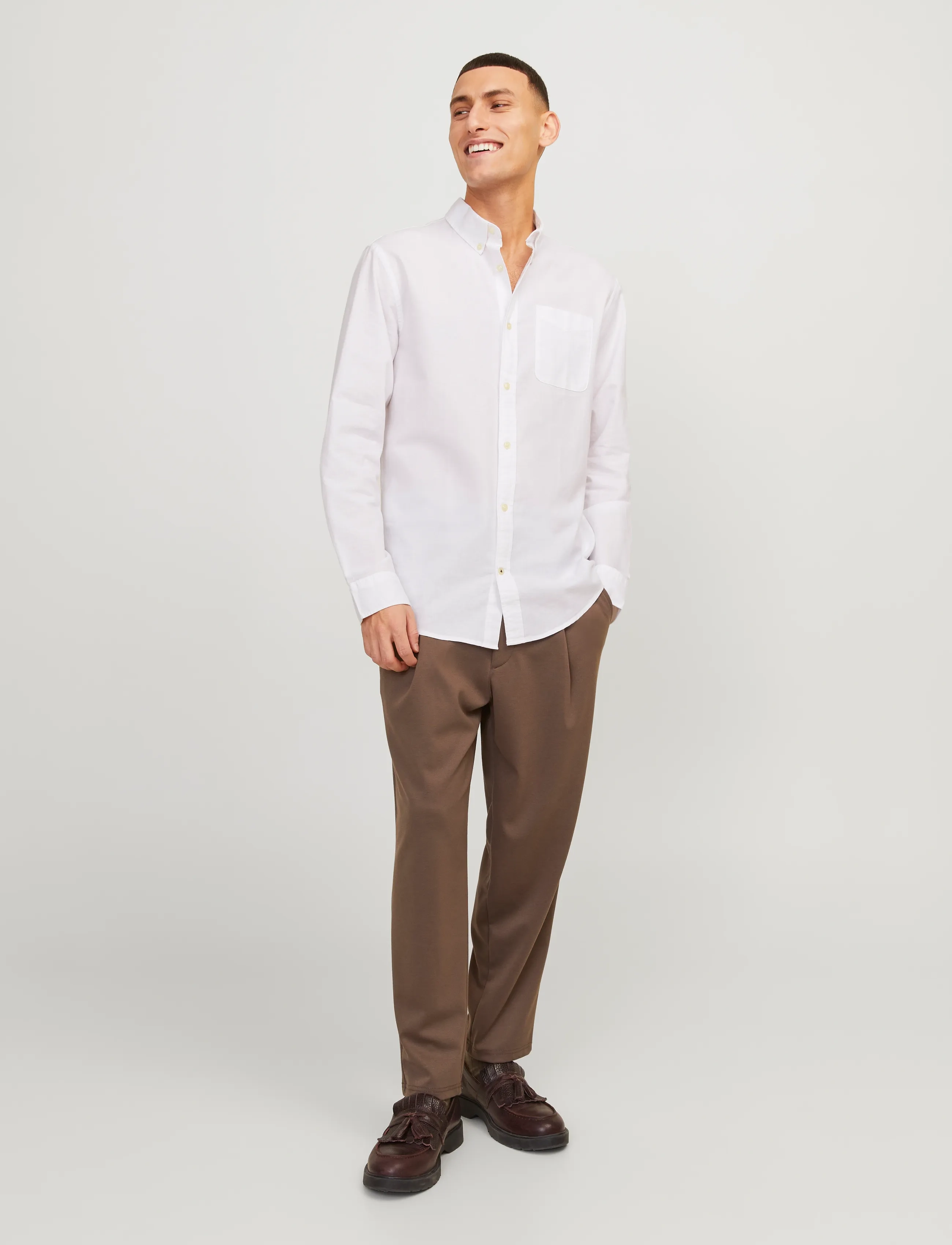 JACK & JONES Joroxford Shirt Ls Noos oxfordskjortor herr – bild 6