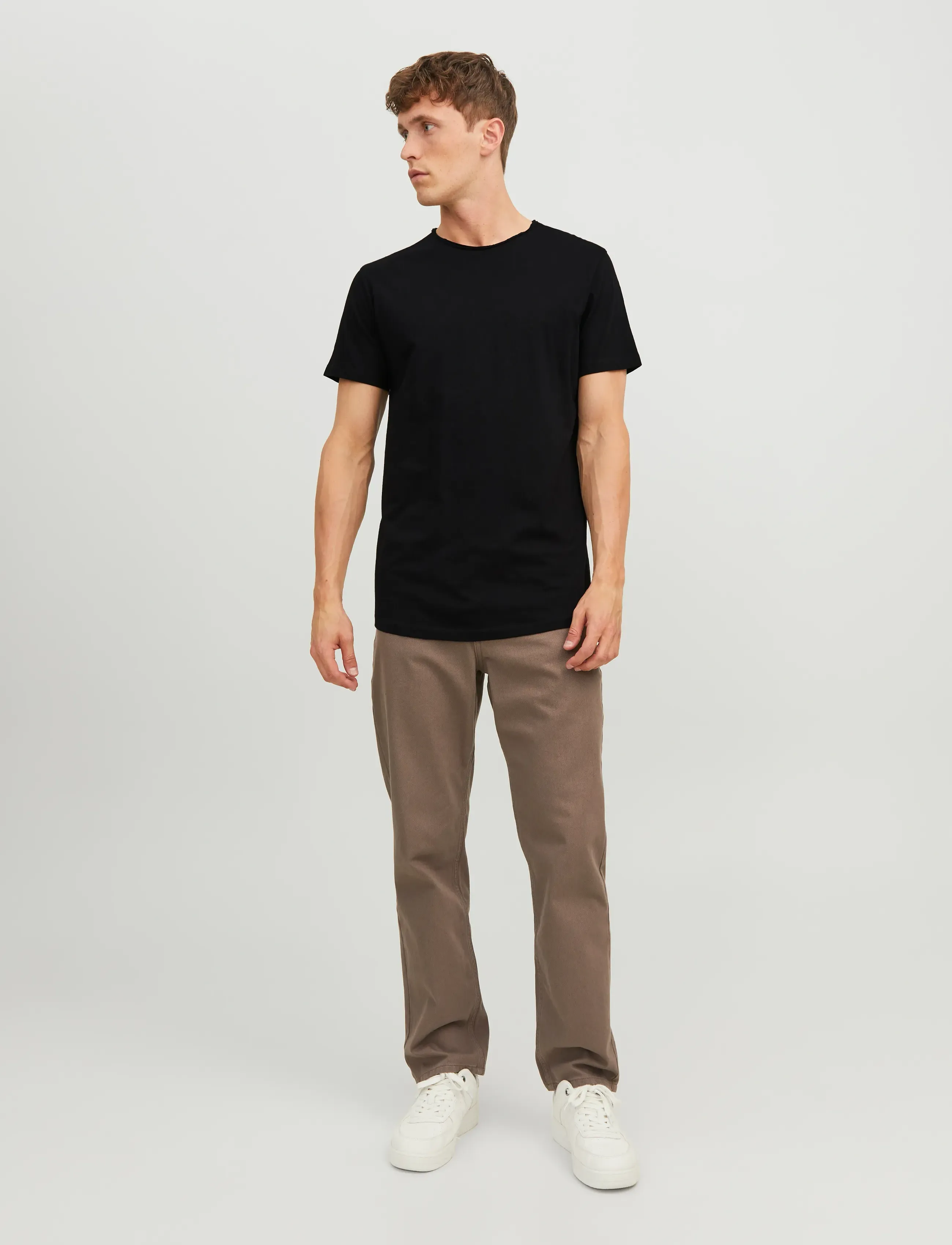 Jack & Jones JJEBASHER TEE O-NECK SS NOOS - T-shirts - BLACK / black