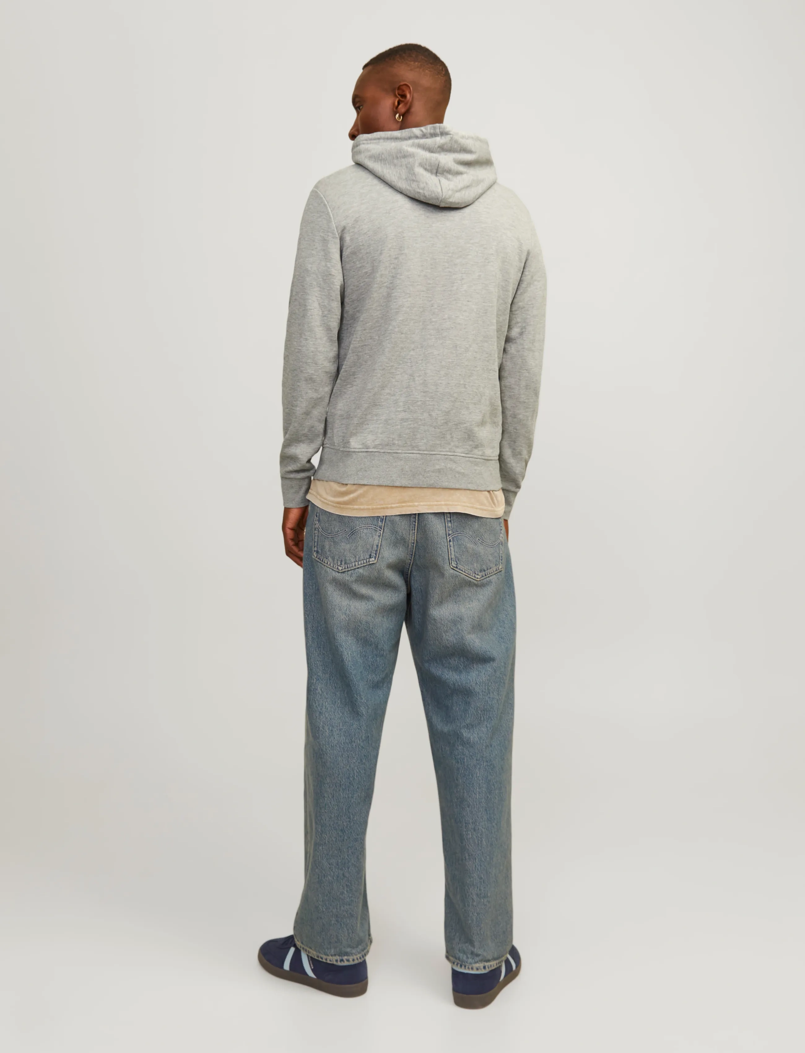 Jack & Jones - JJEBASIC SWEAT HOOD NOOS - light grey melange - 3