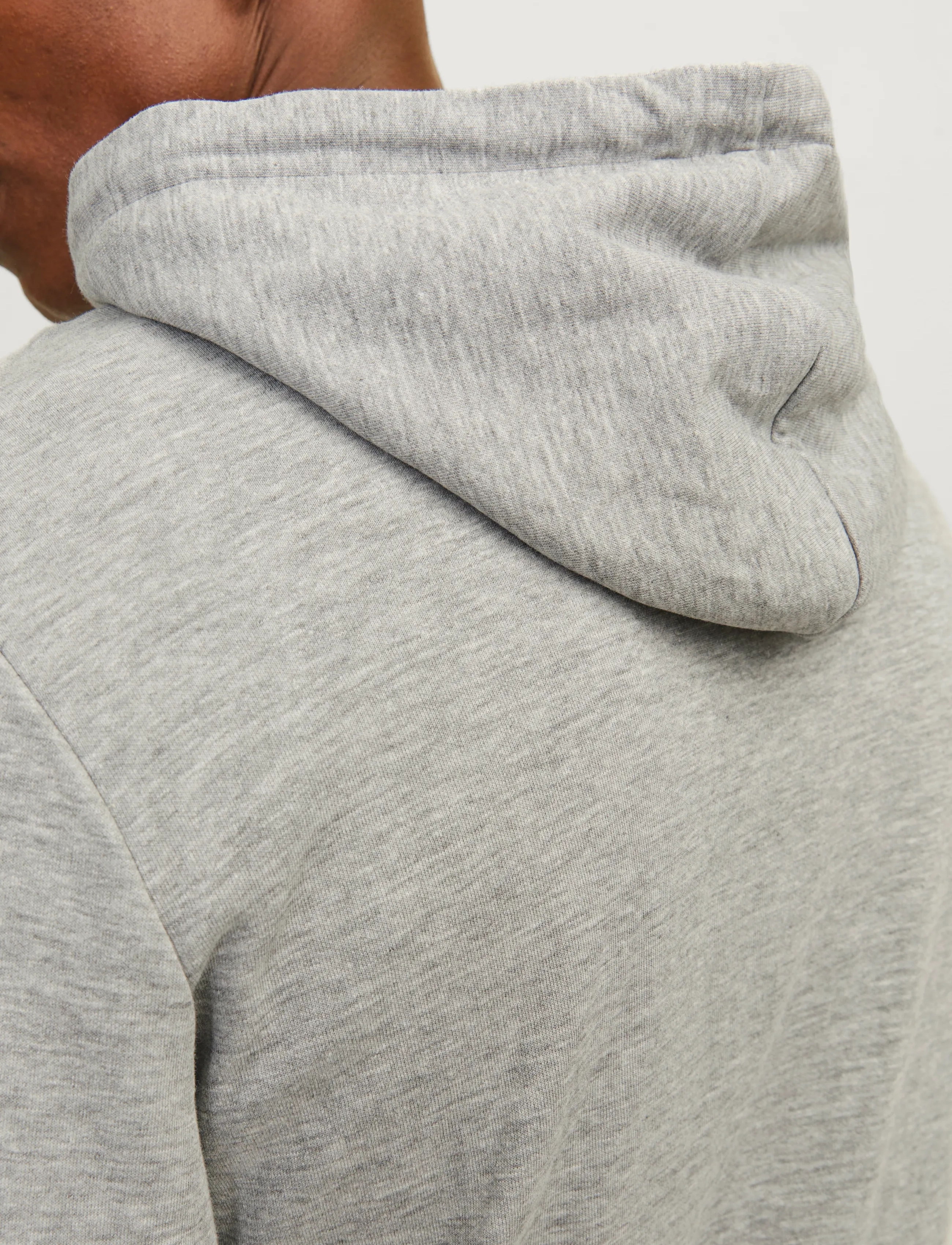 Jack & Jones - JJEBASIC SWEAT HOOD NOOS - light grey melange - 5