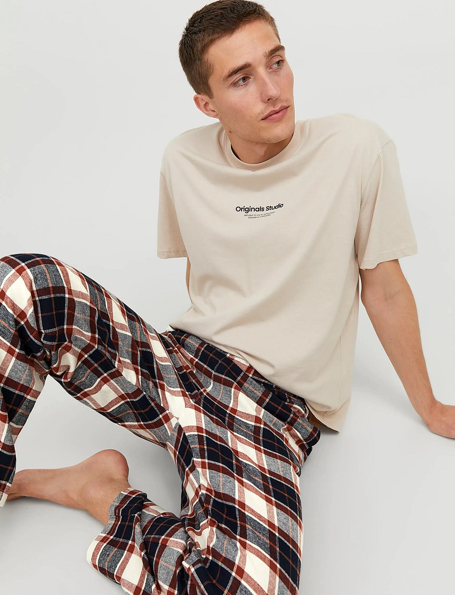 Jack & Jones - JACRIMON PANTS - pyjamasbyxor - cloud dancer - 5