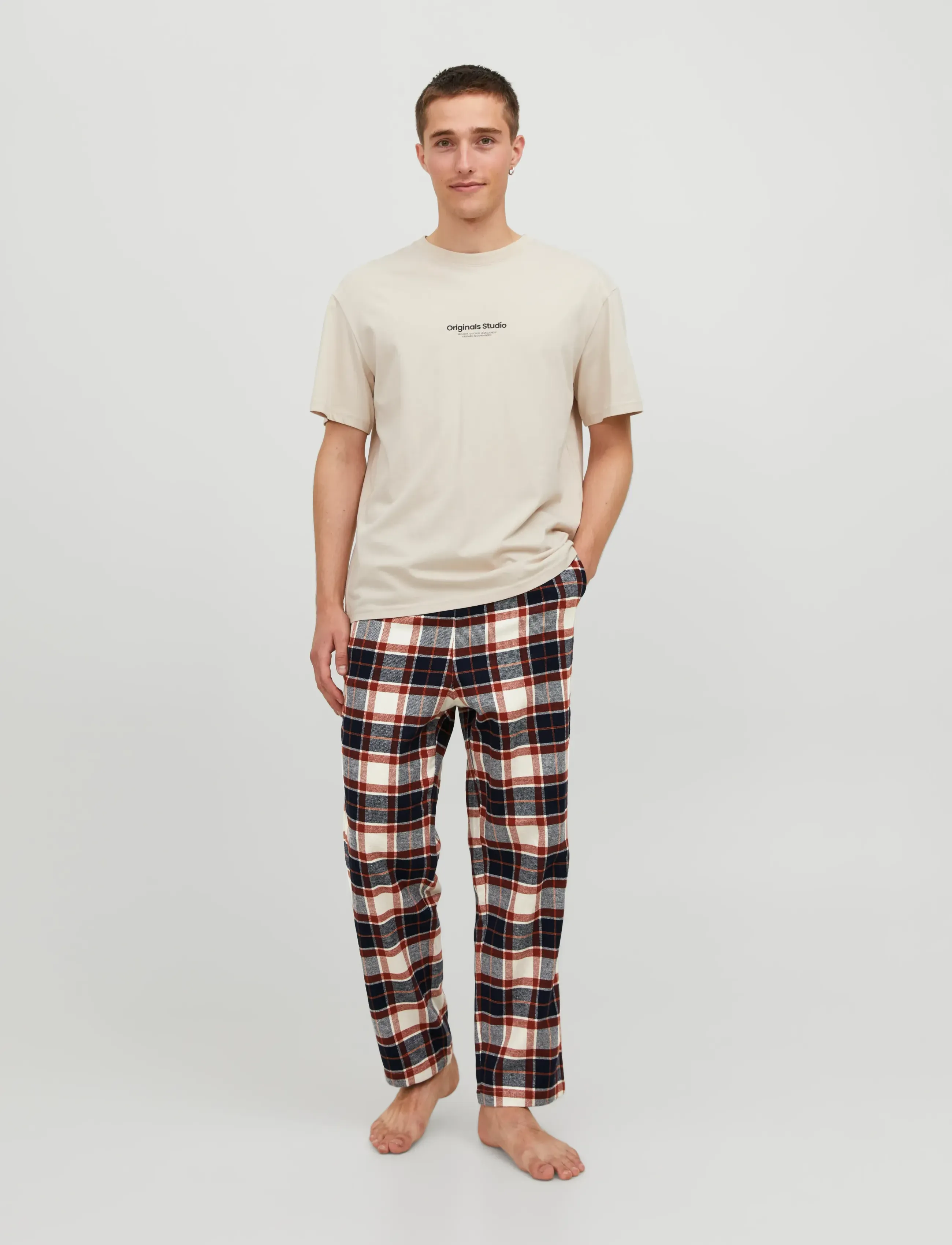 Jack & Jones JACRIMON PANTS - Alusvaatteet - CLOUD DANCER / red