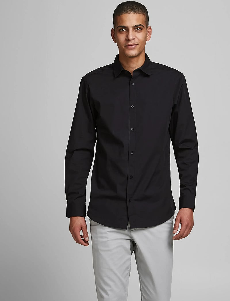 Jack & Jones - JJJOE SHIRT LS 2 PACK - casual skjortor - black - 0