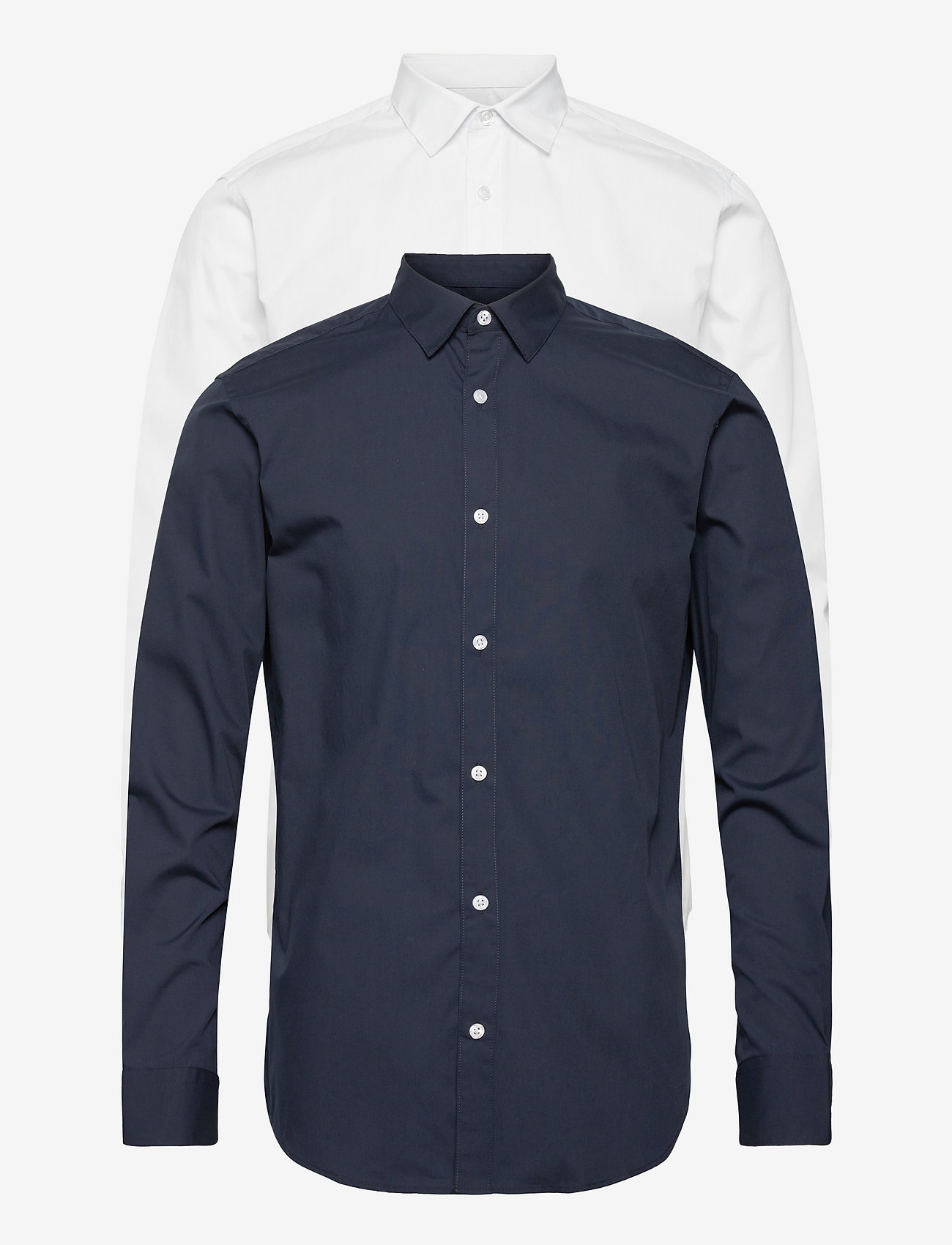 Jack & Jones - JJJOE SHIRT LS 2 PACK - casual skjorter - navy blazer - 1