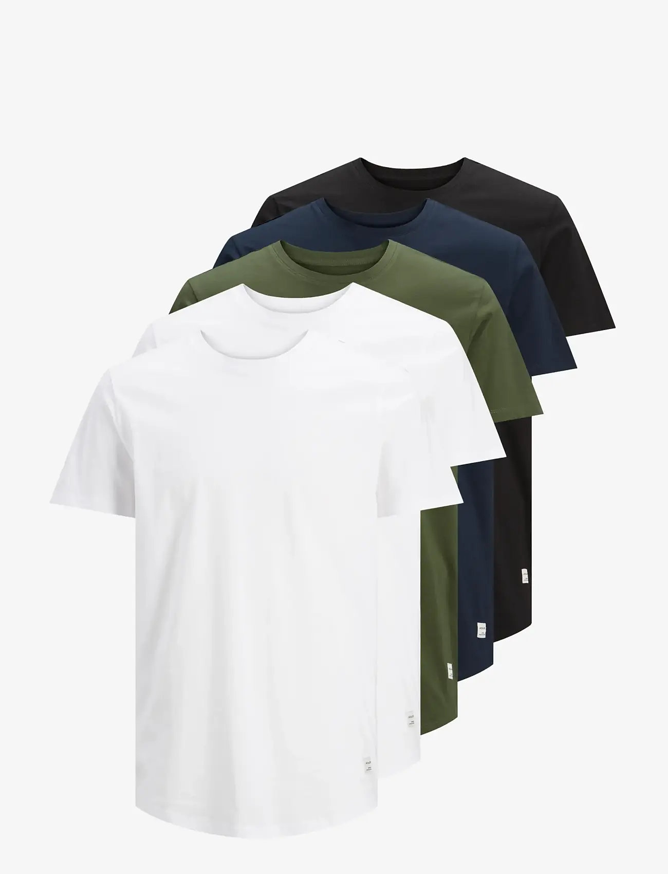Jack & Jones - JJENOA TEE SS CREW NECK 5PK MP NOOS - t-kreklu multipaka - white - 1