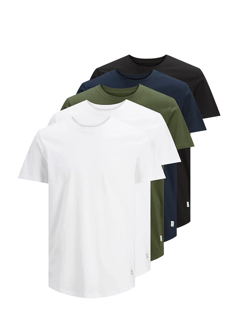 Jack & Jones - JJENOA TEE SS CREW NECK 5PK MP NOOS - t-kreklu multipaka - white - 1