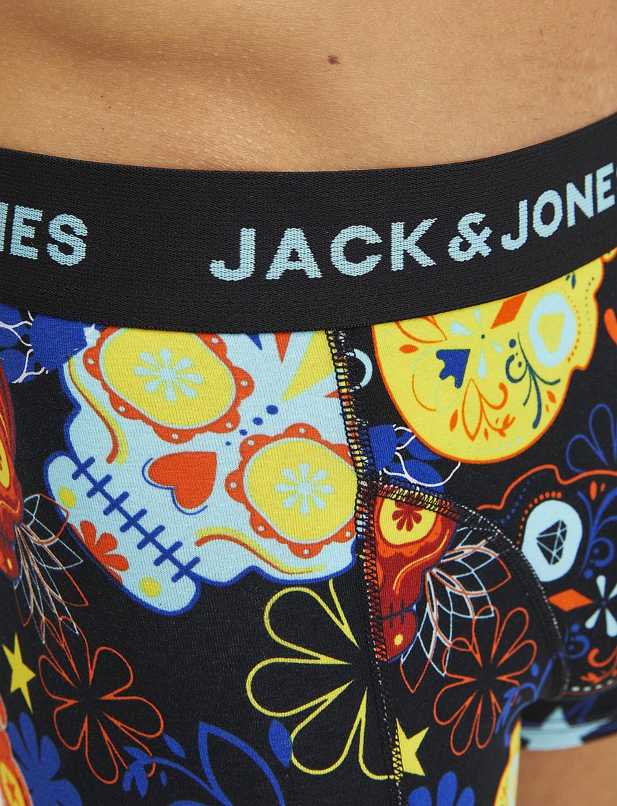 Jack & Jones - JACSUGAR SKULL TRUNKS 3 PACK. NOOS - unterhosen im multipack - black - 5