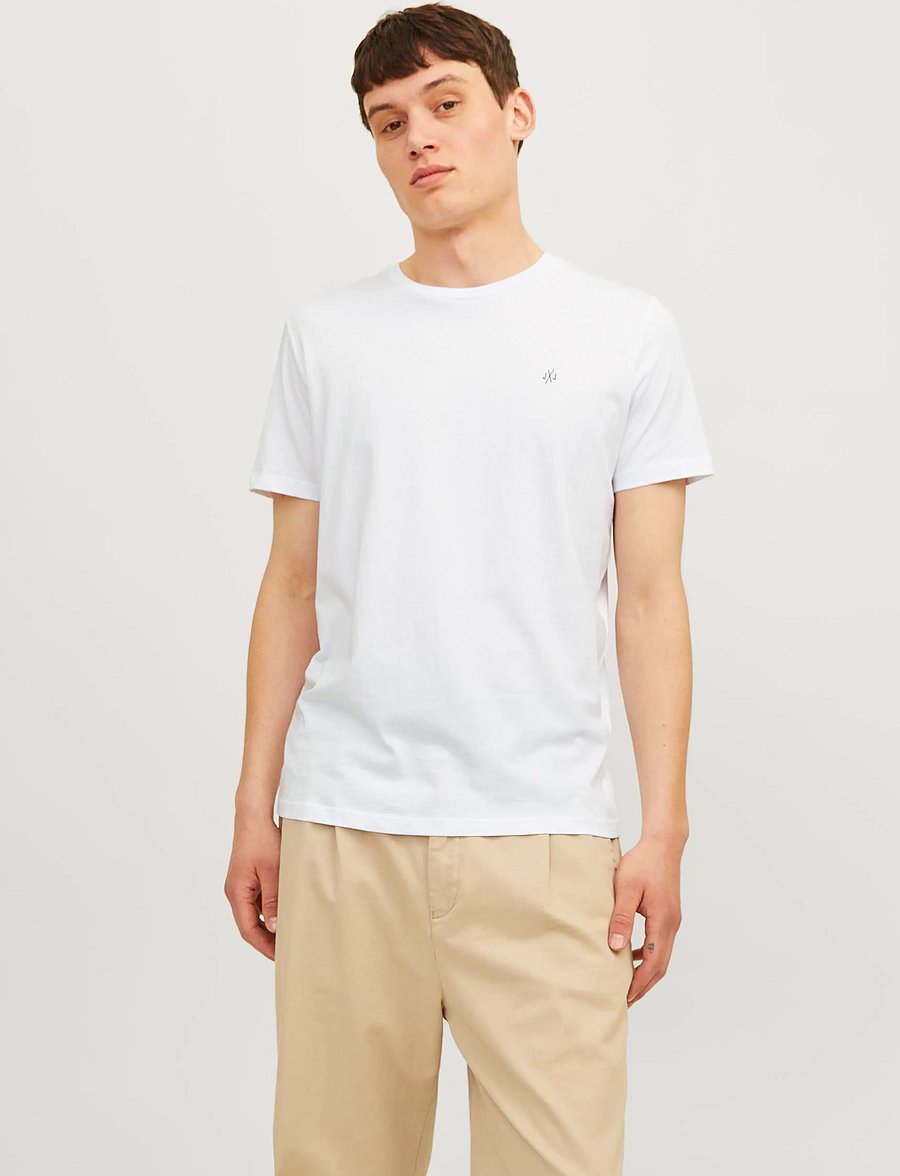 Jack & Jones - JORJXJ TEE SS CREW NECK 5PK MP NOOS - t-paidat monipakkauksessa - white - 0