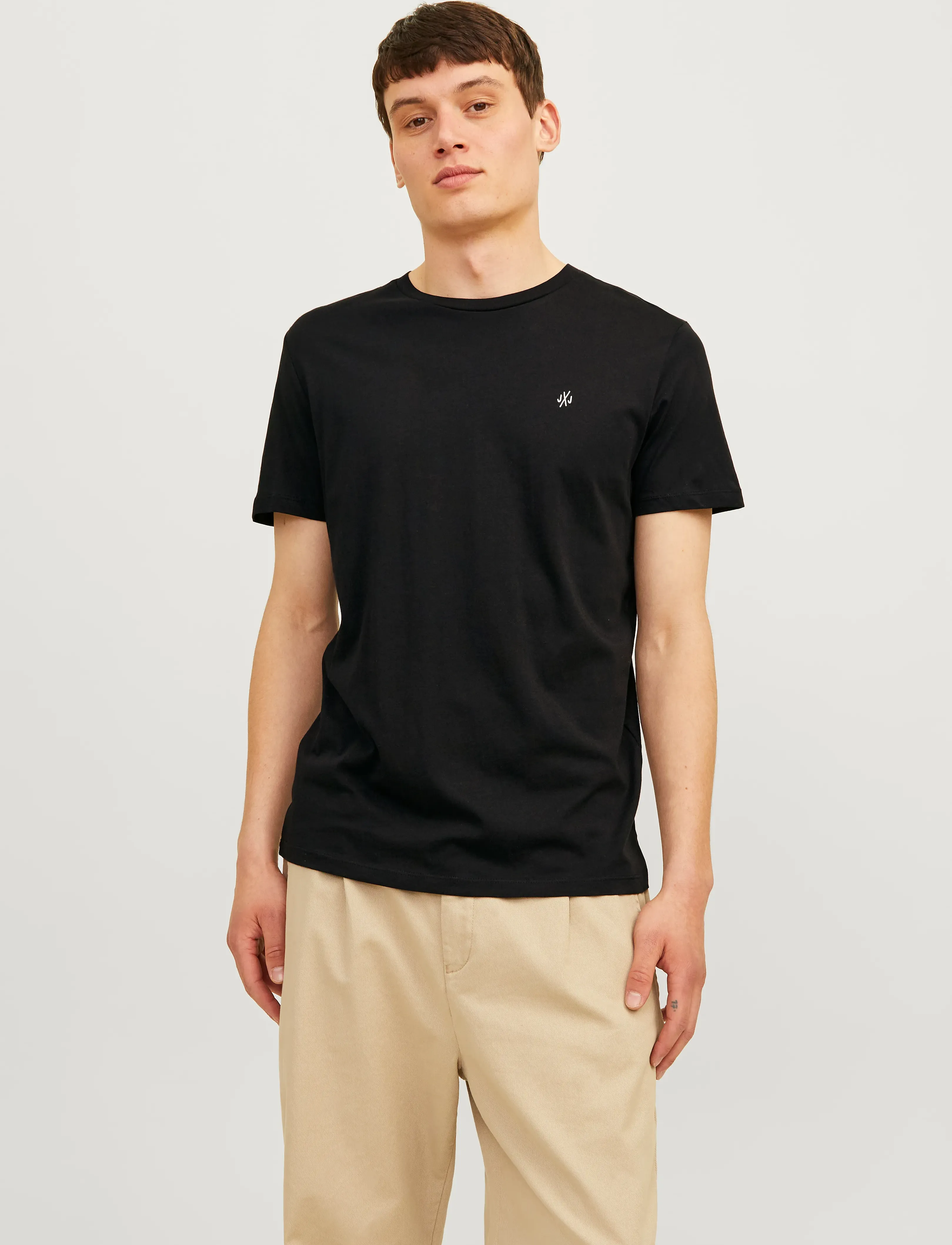 Jack & Jones - JORJXJ TEE SS CREW NECK 5PK MP NOOS - stutterma bolir - white - 5