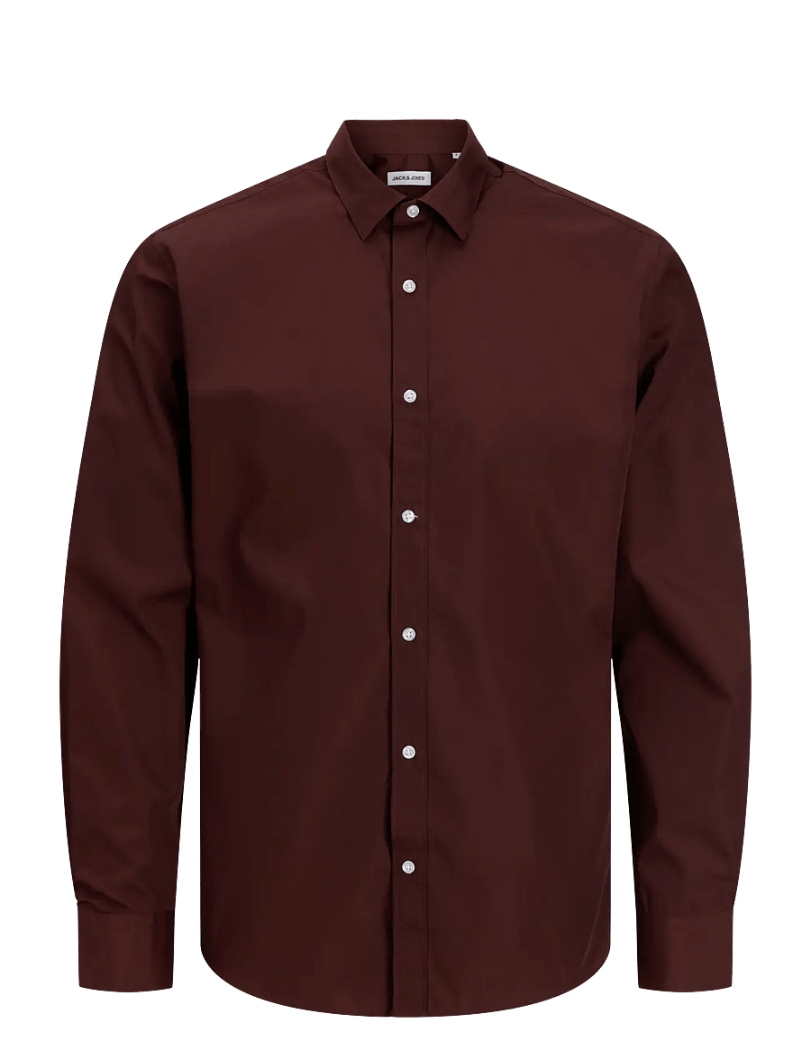 Jack & Jones - JJEJOE SHIRT LS PLAIN NOOS - formal shirts - bitter chocolate - 1