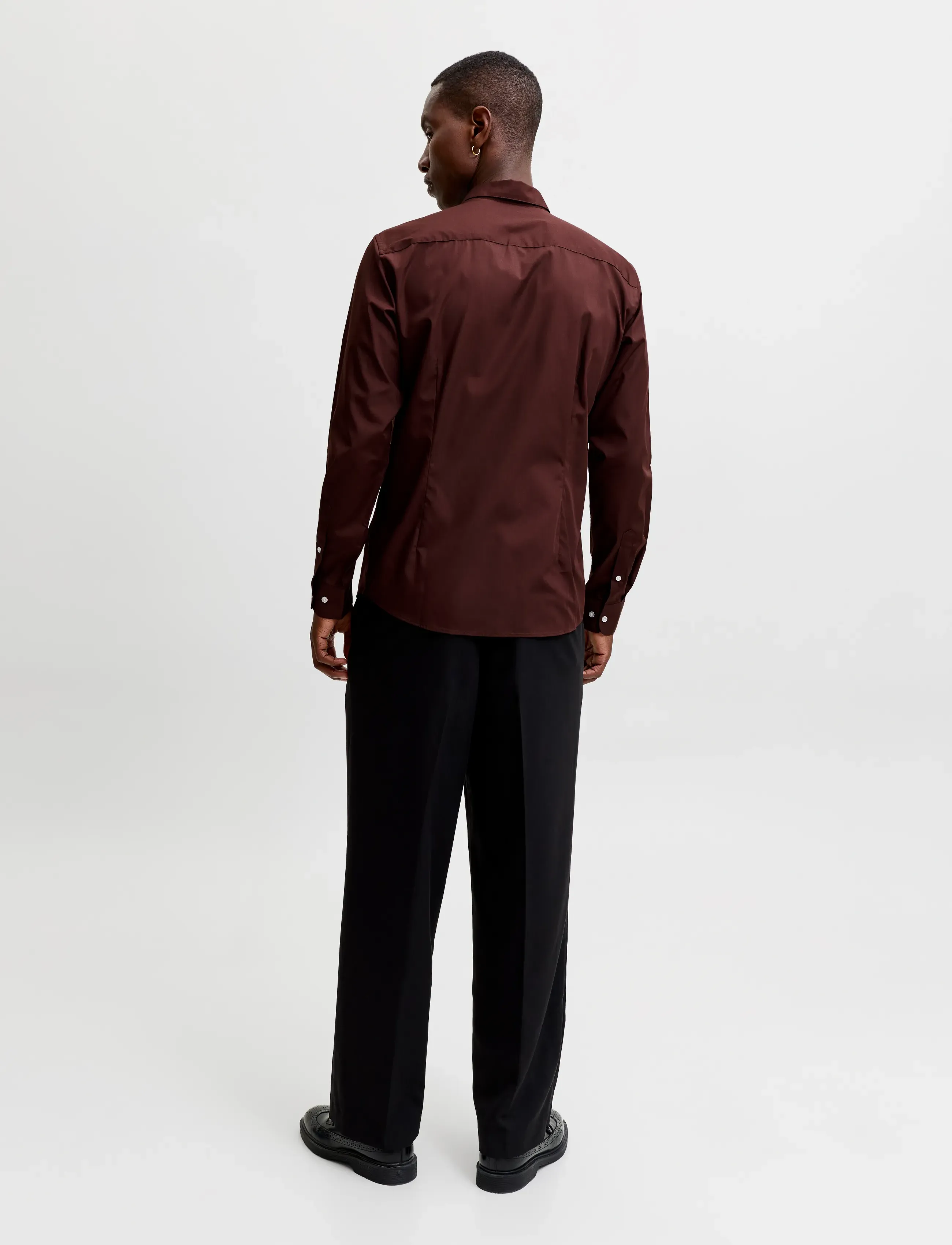 Jack & Jones - JJEJOE SHIRT LS PLAIN NOOS - pidulikud särgid - bitter chocolate - 3
