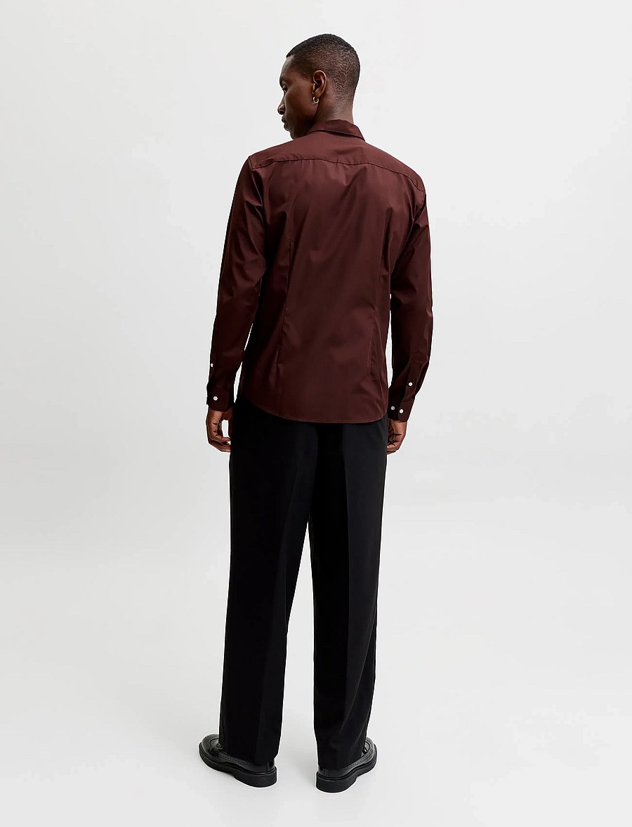 Jack & Jones - JJEJOE SHIRT LS PLAIN NOOS - formal shirts - bitter chocolate - 3