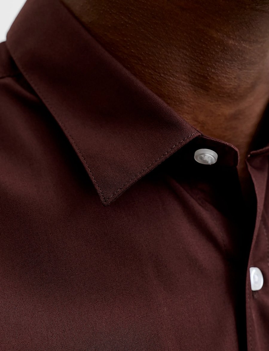 Jack & Jones - JJEJOE SHIRT LS PLAIN NOOS - formal shirts - bitter chocolate - 5