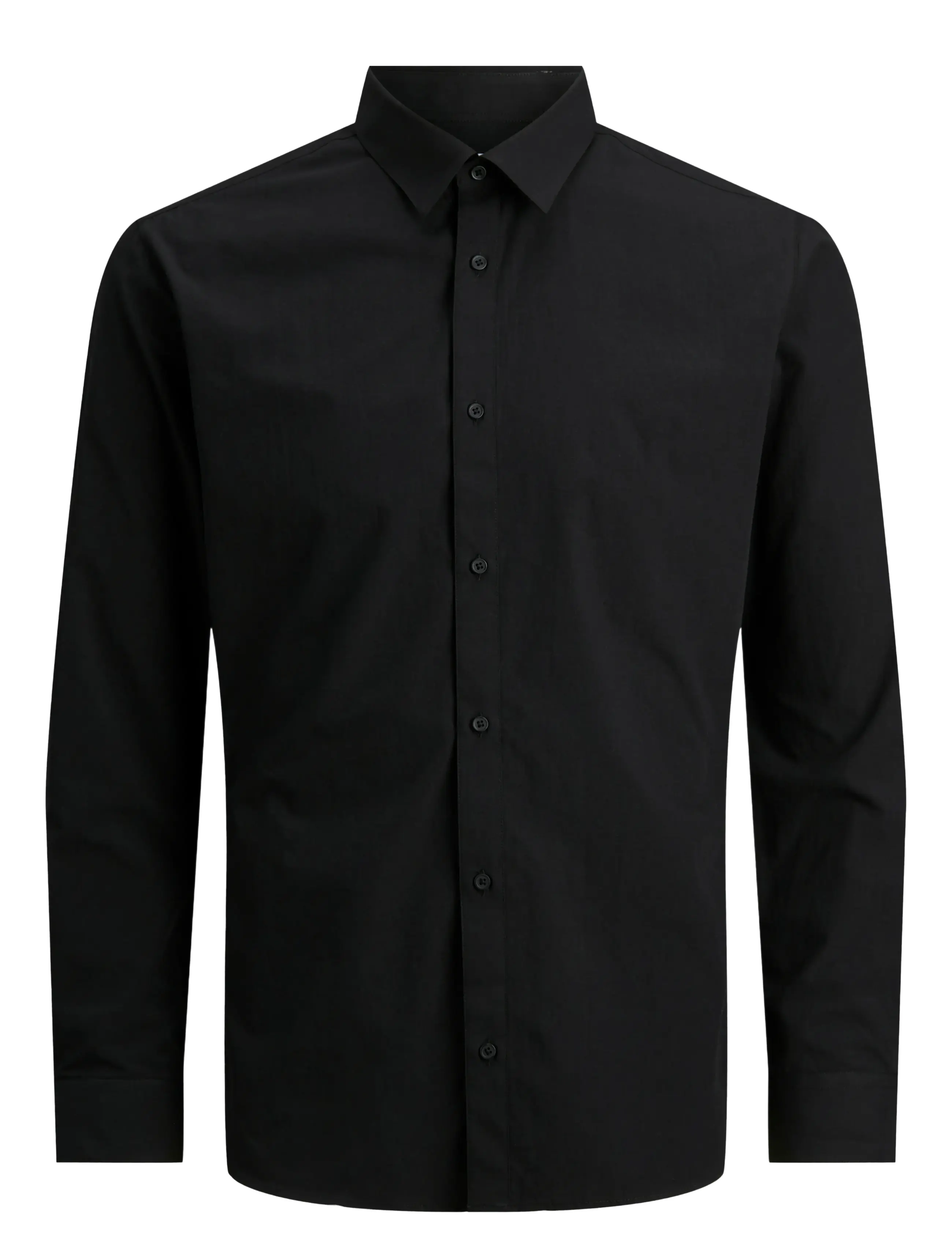 Jack & Jones JJEJOE SHIRT LS PLAIN NOOS - Tavalised T-särgid - BLACK / black
