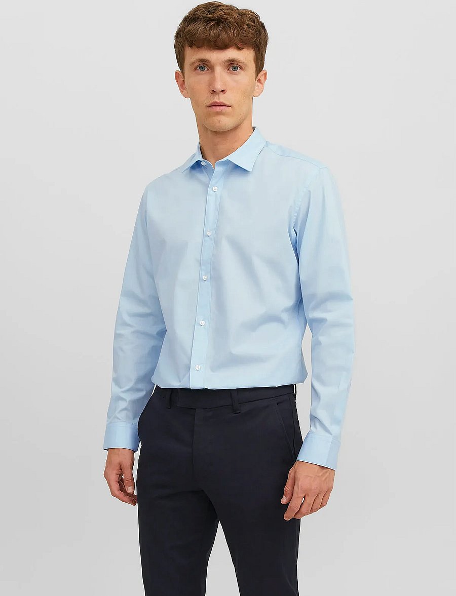 Jack & Jones - JJEJOE SHIRT LS PLAIN NOOS - formelle hemden - cashmere blue - 0