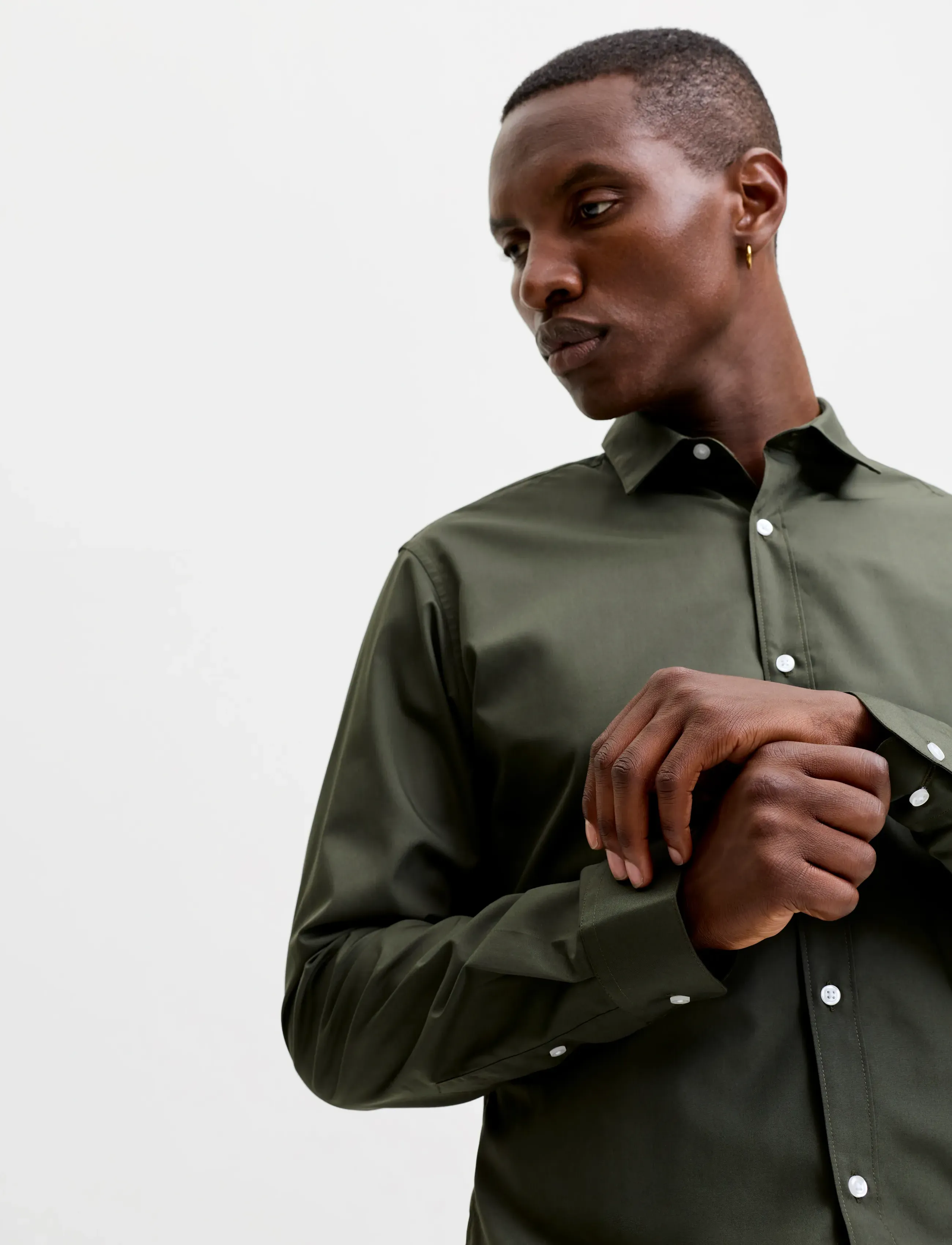 Jack & Jones - JJEJOE SHIRT LS PLAIN NOOS - formele overhemden - forest night - 5