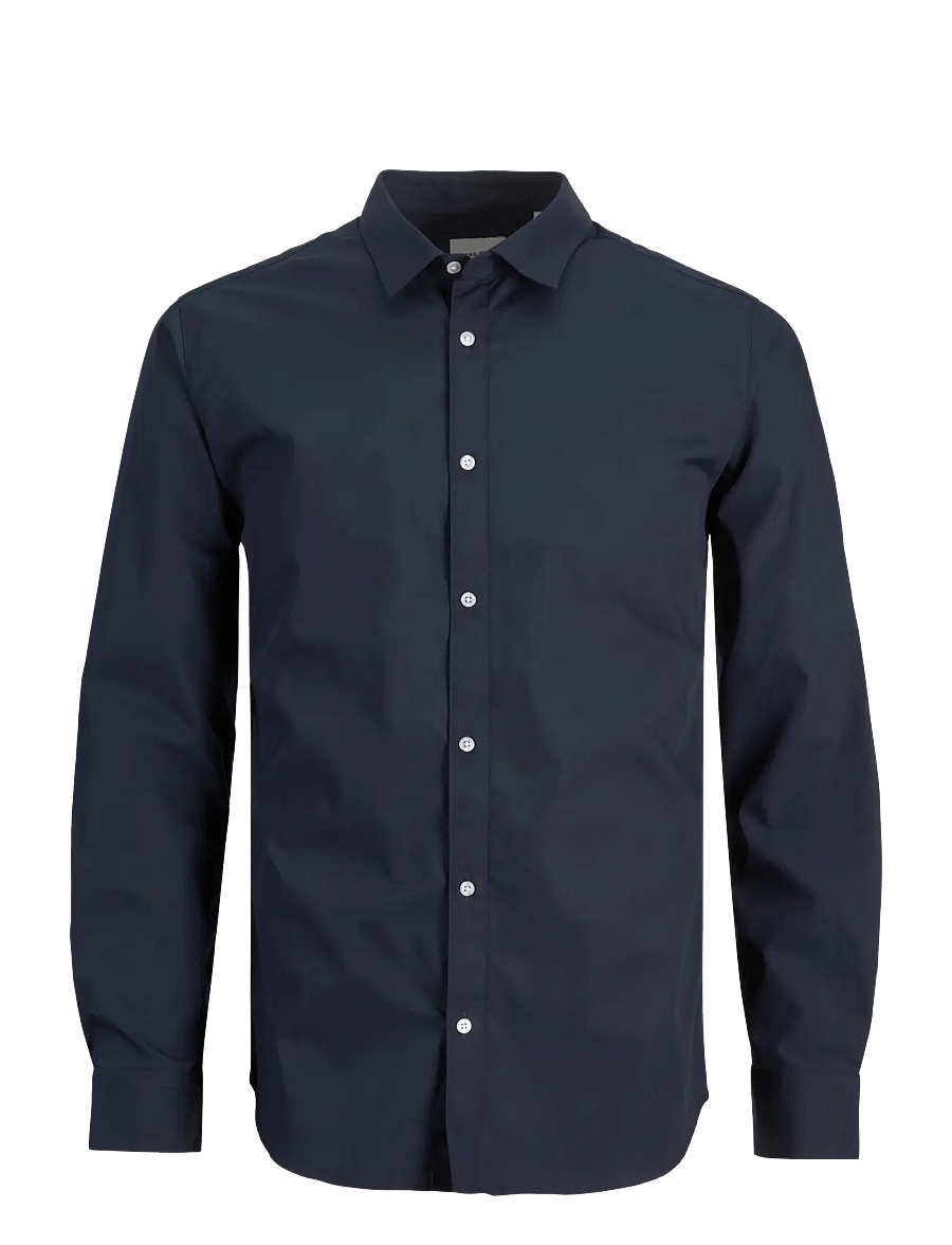 Jack & Jones - JJEJOE SHIRT LS PLAIN NOOS - formelle hemden - navy blazer - 1