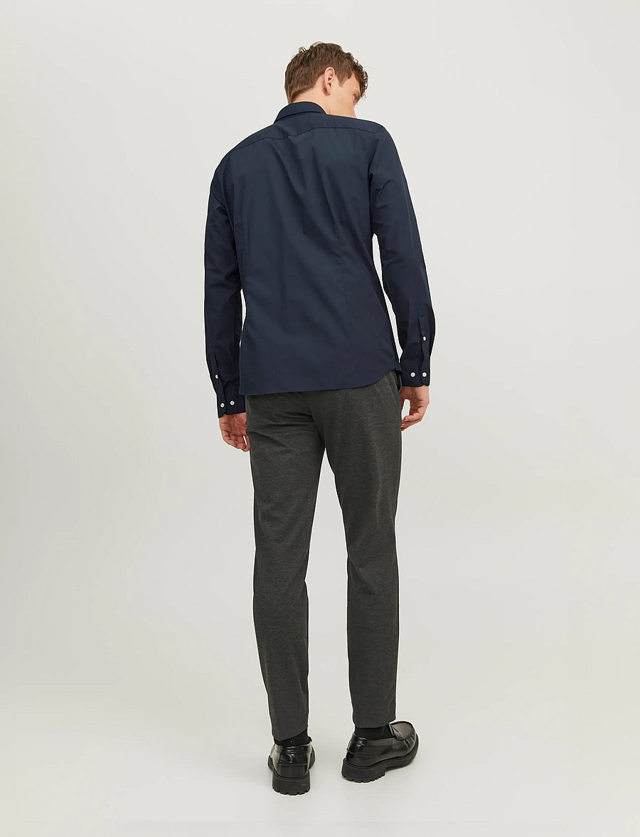 Jack & Jones - JJEJOE SHIRT LS PLAIN NOOS - formelle hemden - navy blazer - 2