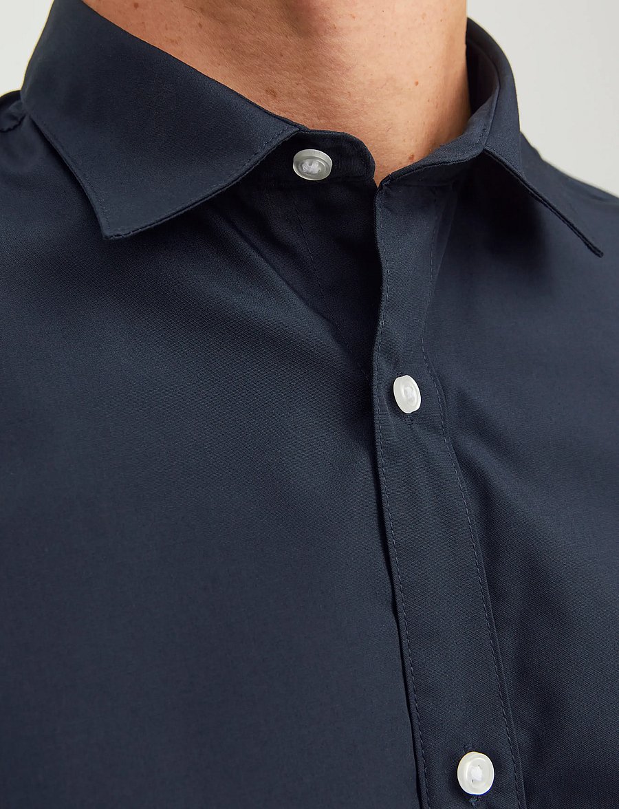 Jack & Jones - JJEJOE SHIRT LS PLAIN NOOS - formelle hemden - navy blazer - 5