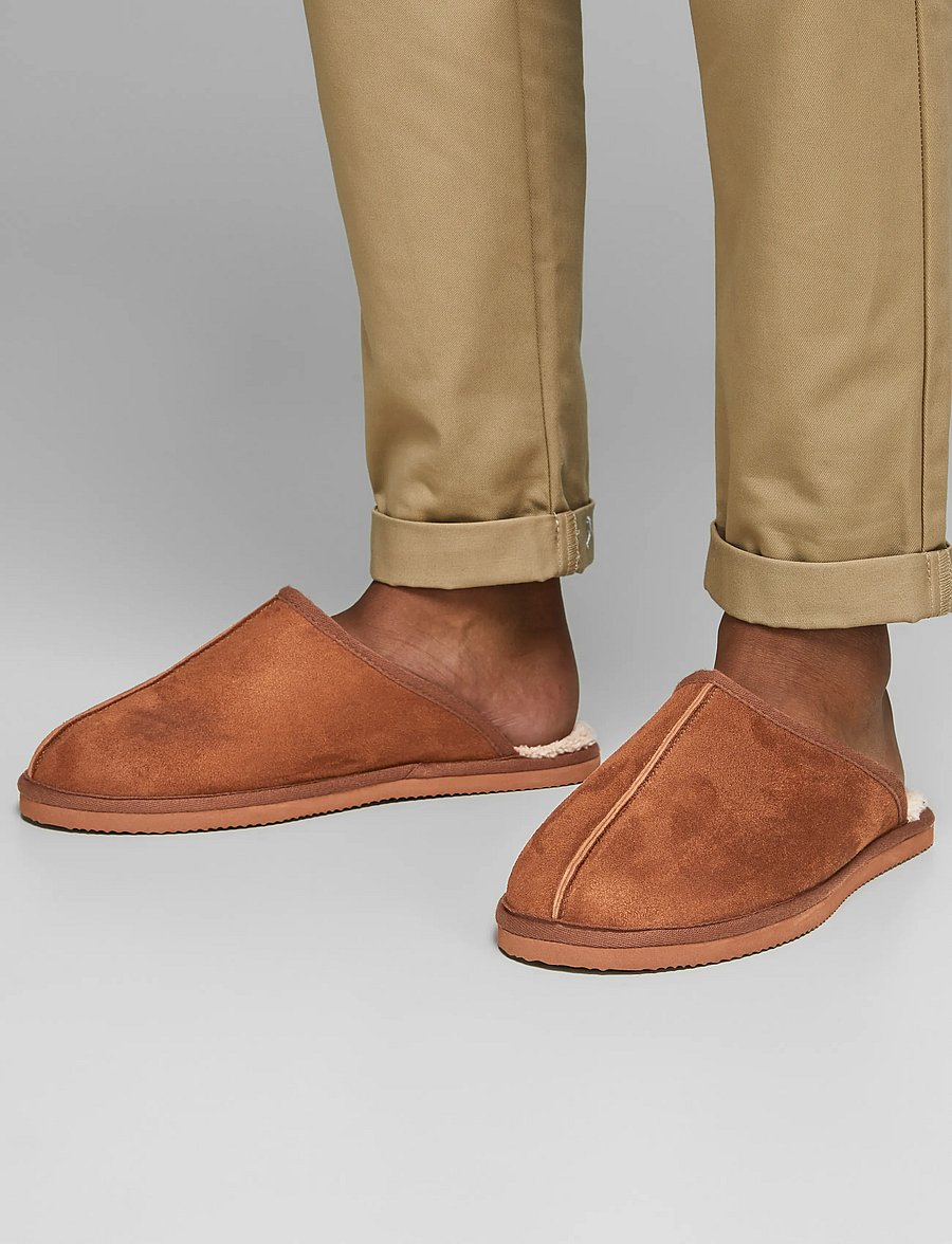 Jack & Jones - JFWDUDELY MICROFIBER SLIPPER PB - kollektsioonid - almond - 0