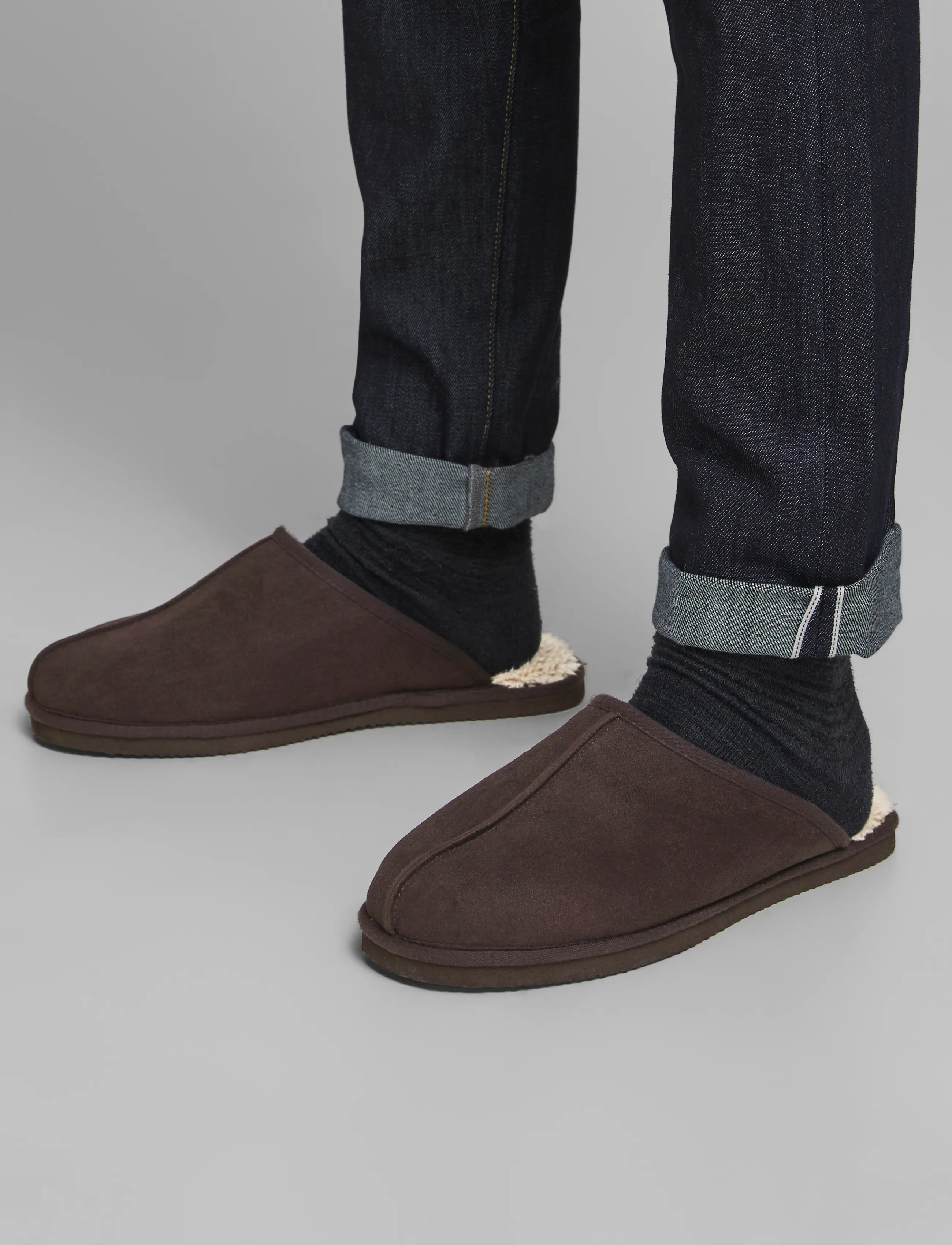 Jack & Jones JFWDUDELY MICROFIBER SLIPPER PB - Kollektionen - JAVA / brown