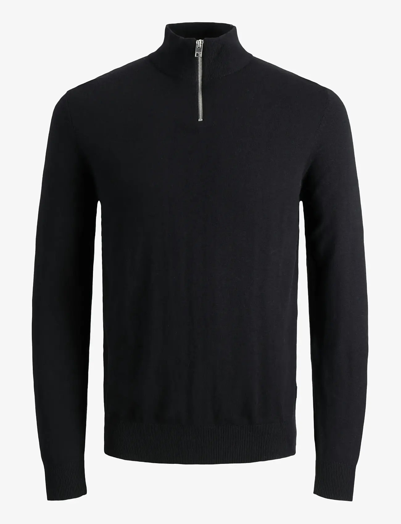 Jack & Jones - JJEEMIL KNIT HALF ZIP NOOS - džemperiai su trumpu užtrauktuku - black - 1