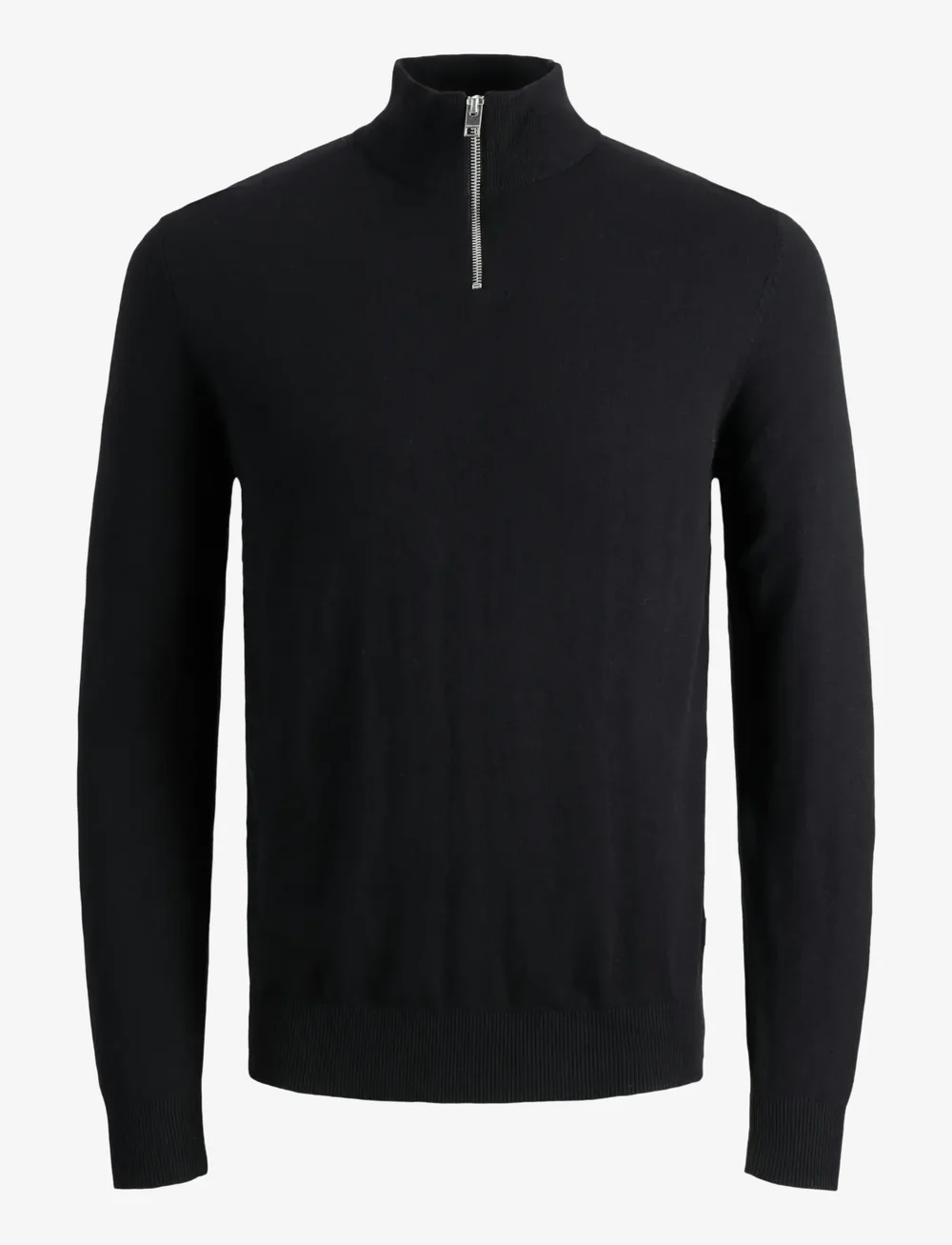 Jack & Jones - JJEEMIL KNIT HALF ZIP NOOS - pullover mit halbem reißverschluss - black - 1
