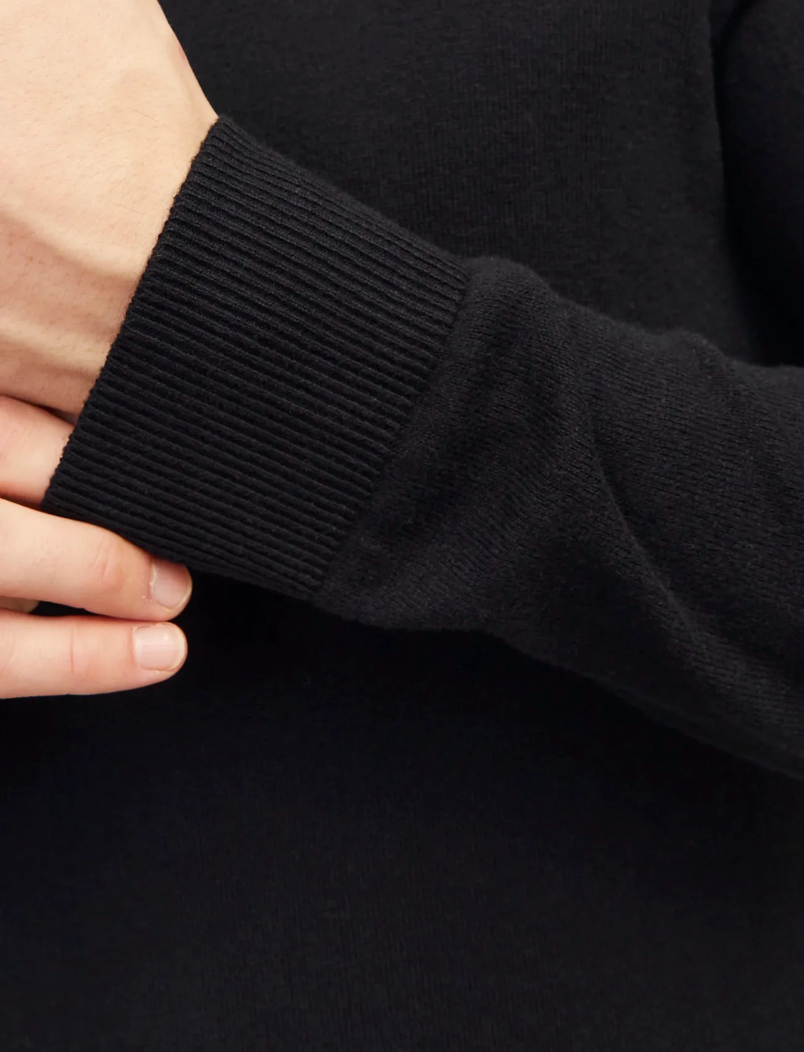 Jack & Jones - JJEEMIL KNIT HALF ZIP NOOS - strik - black - 4
