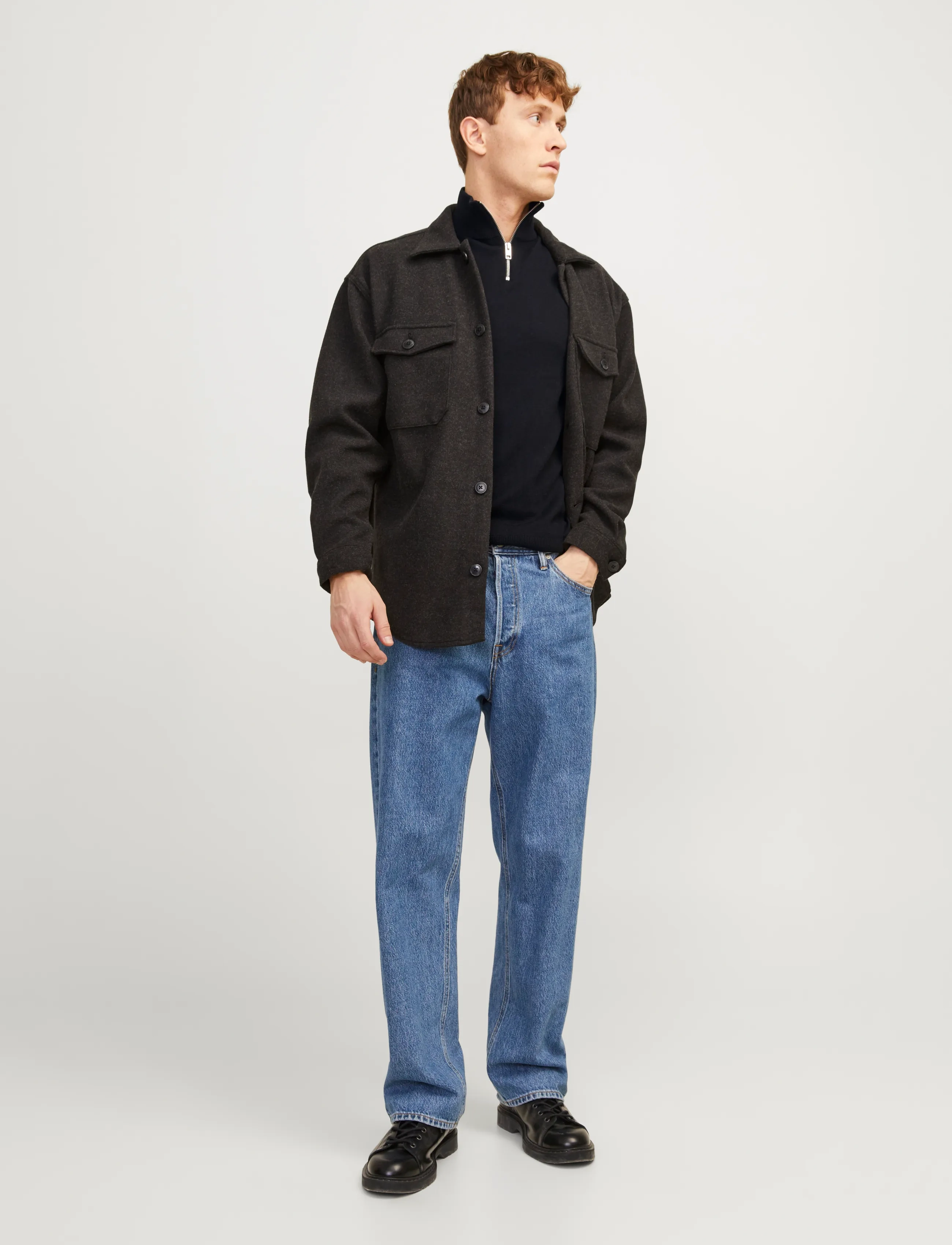 JACK & JONES Jjeemil Knit Half Zip Noos polotröjor herr – bild 6