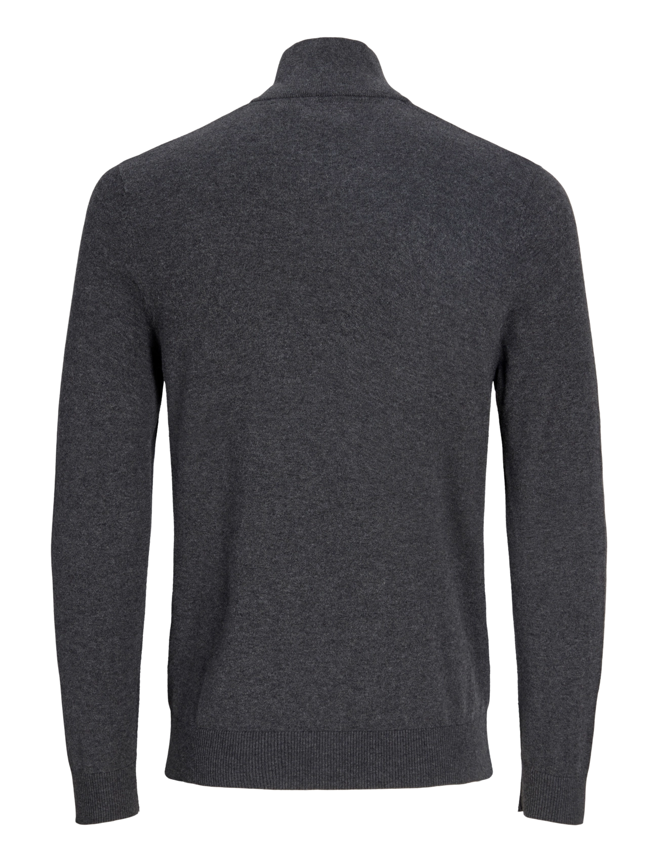 Jack & Jones - JJEEMIL KNIT HALF ZIP NOOS - half zip jumpers - dark grey melange - 2