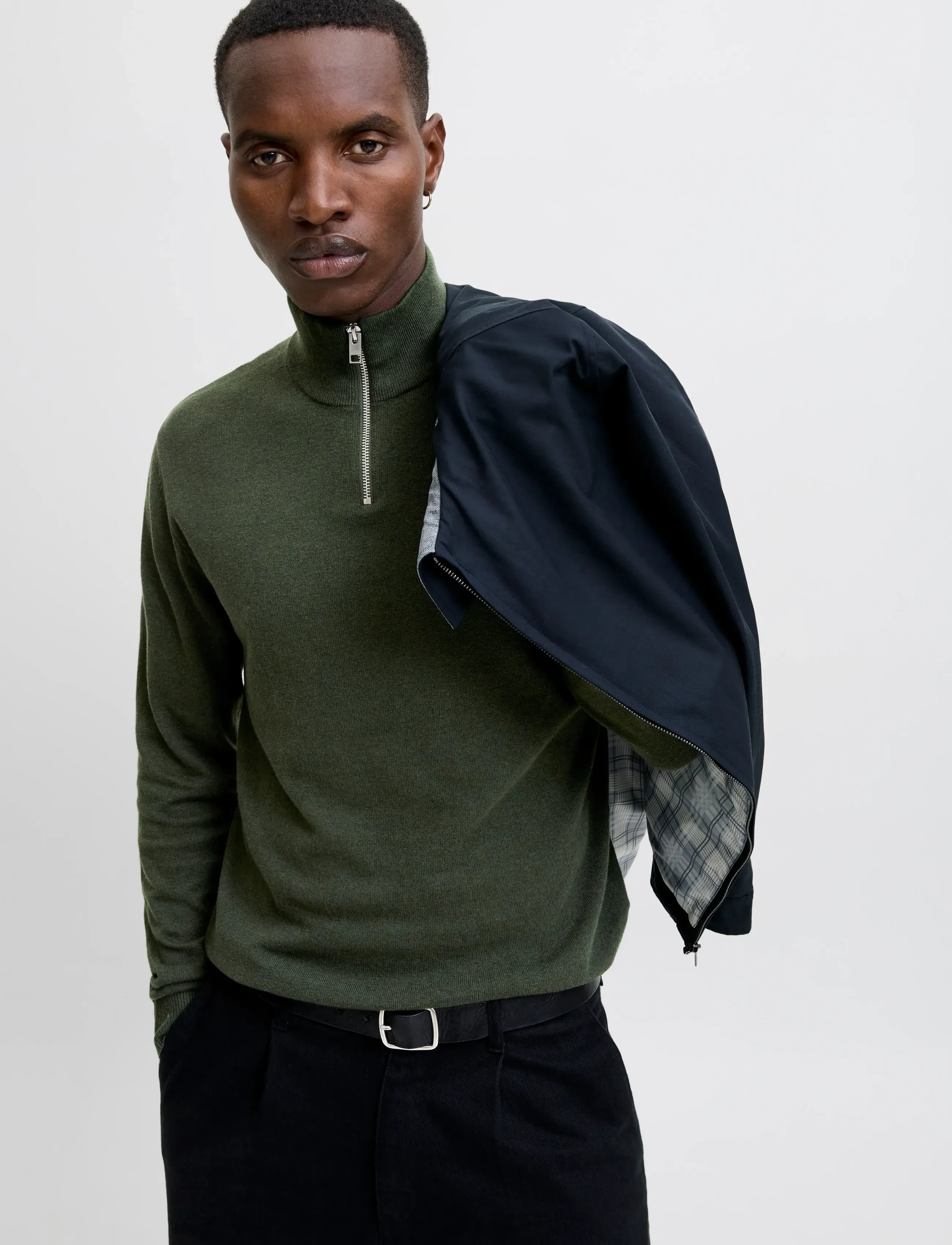 JACK & JONES Jjeemil Knit Half Zip Noos polotröjor herr – bild 6