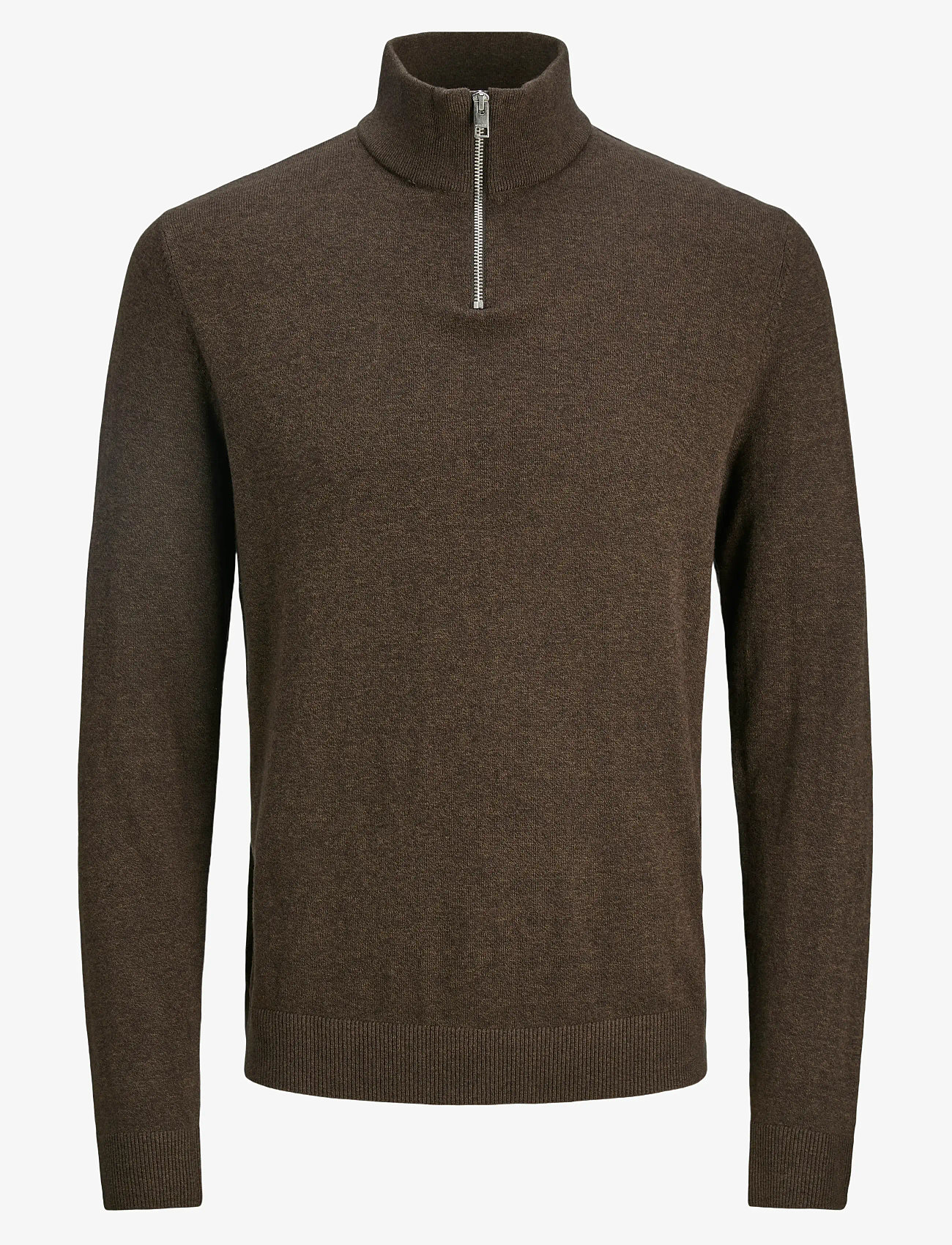 Jack & Jones - JJEEMIL KNIT HALF ZIP NOOS - pullover mit halbem reißverschluss - mulch - 1