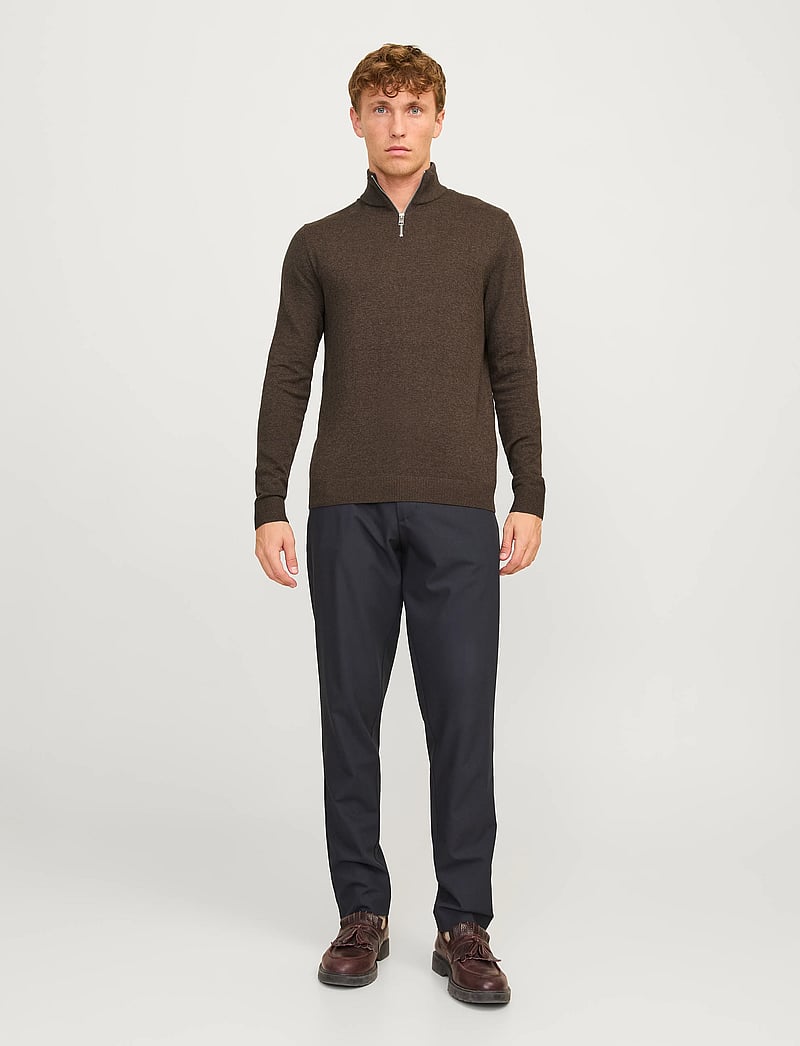 Jack & Jones - JJEEMIL KNIT HALF ZIP NOOS - pullover mit halbem reißverschluss - mulch - 4