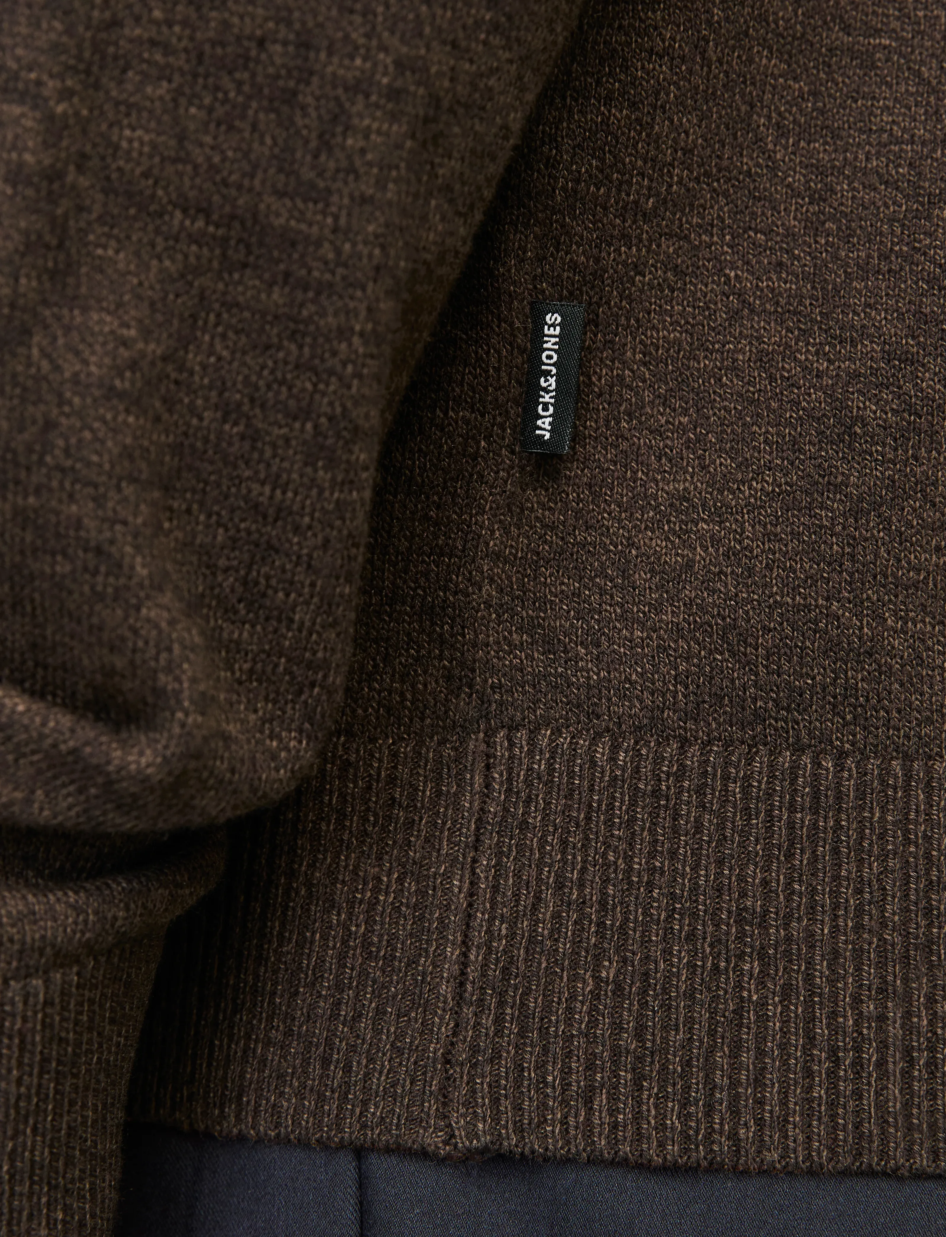 Jack & Jones - JJEEMIL KNIT HALF ZIP NOOS - halfzip strik - mulch - 5