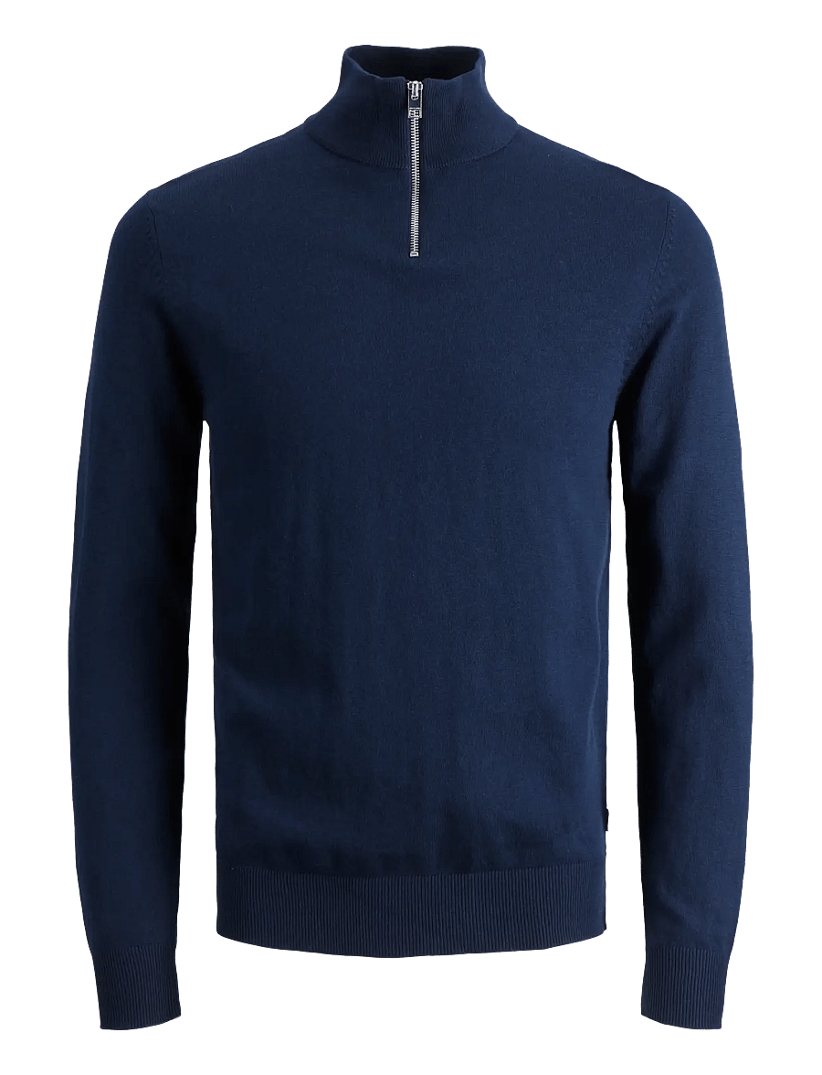 Jack & Jones - JJEEMIL KNIT HALF ZIP NOOS - pullover mit halbem reißverschluss - navy blazer - 1