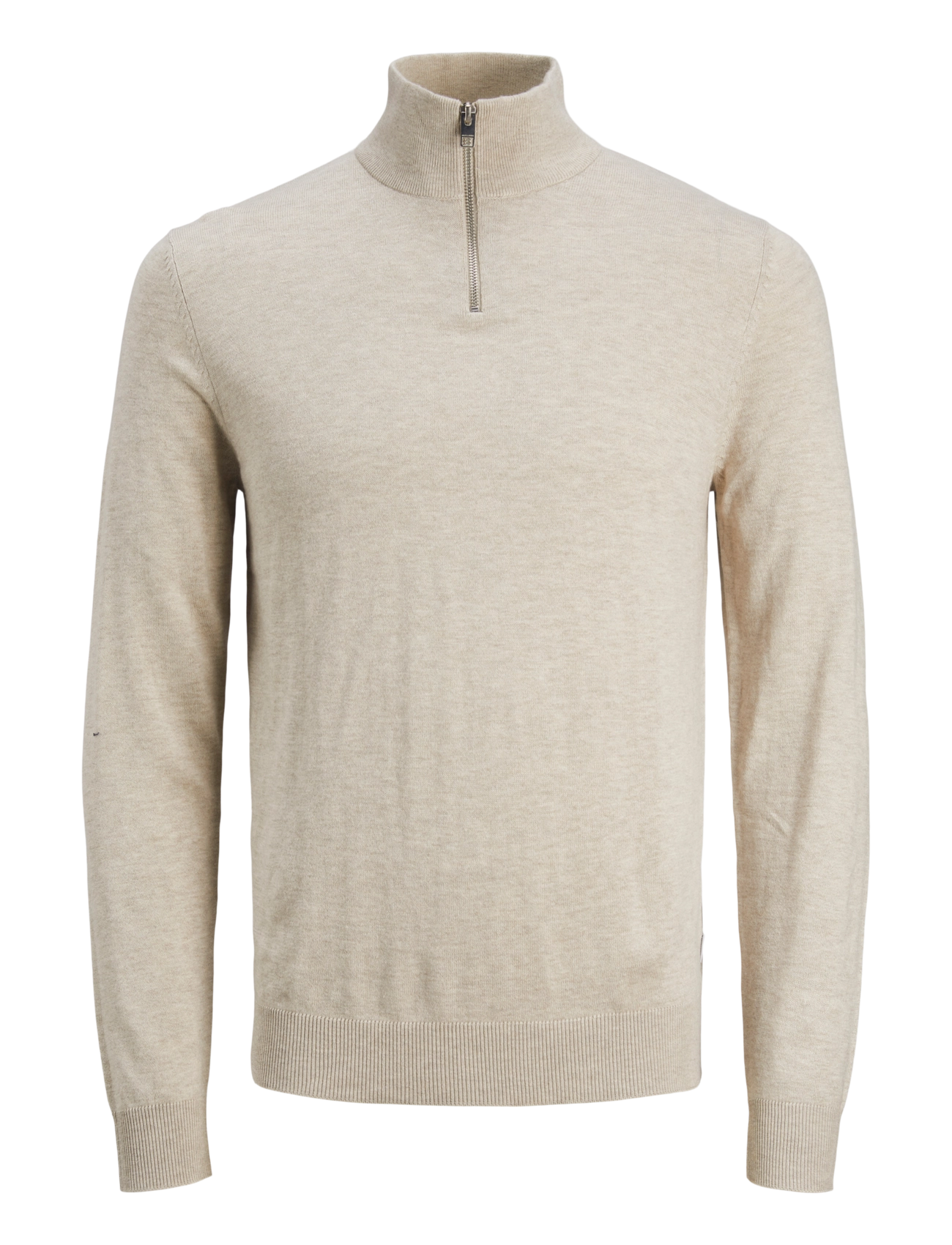 Jack & Jones - JJEEMIL KNIT HALF ZIP NOOS - half zip-tröjor - oatmeal - 1