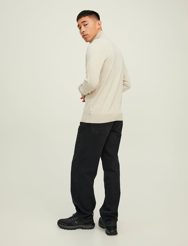 Jack & Jones - JJEEMIL KNIT HALF ZIP NOOS - pullover mit halbem reißverschluss - oatmeal - 3