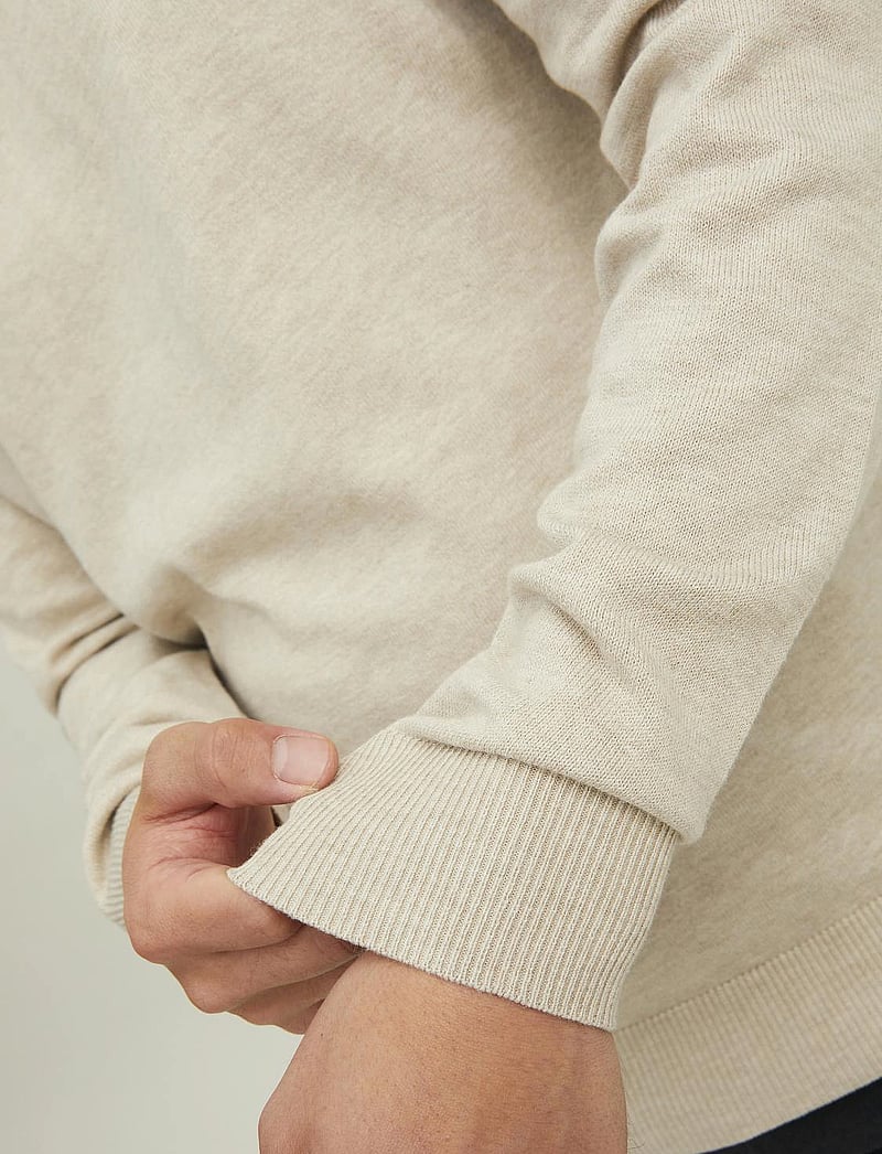 Jack & Jones - JJEEMIL KNIT HALF ZIP NOOS - pullover mit halbem reißverschluss - oatmeal - 4