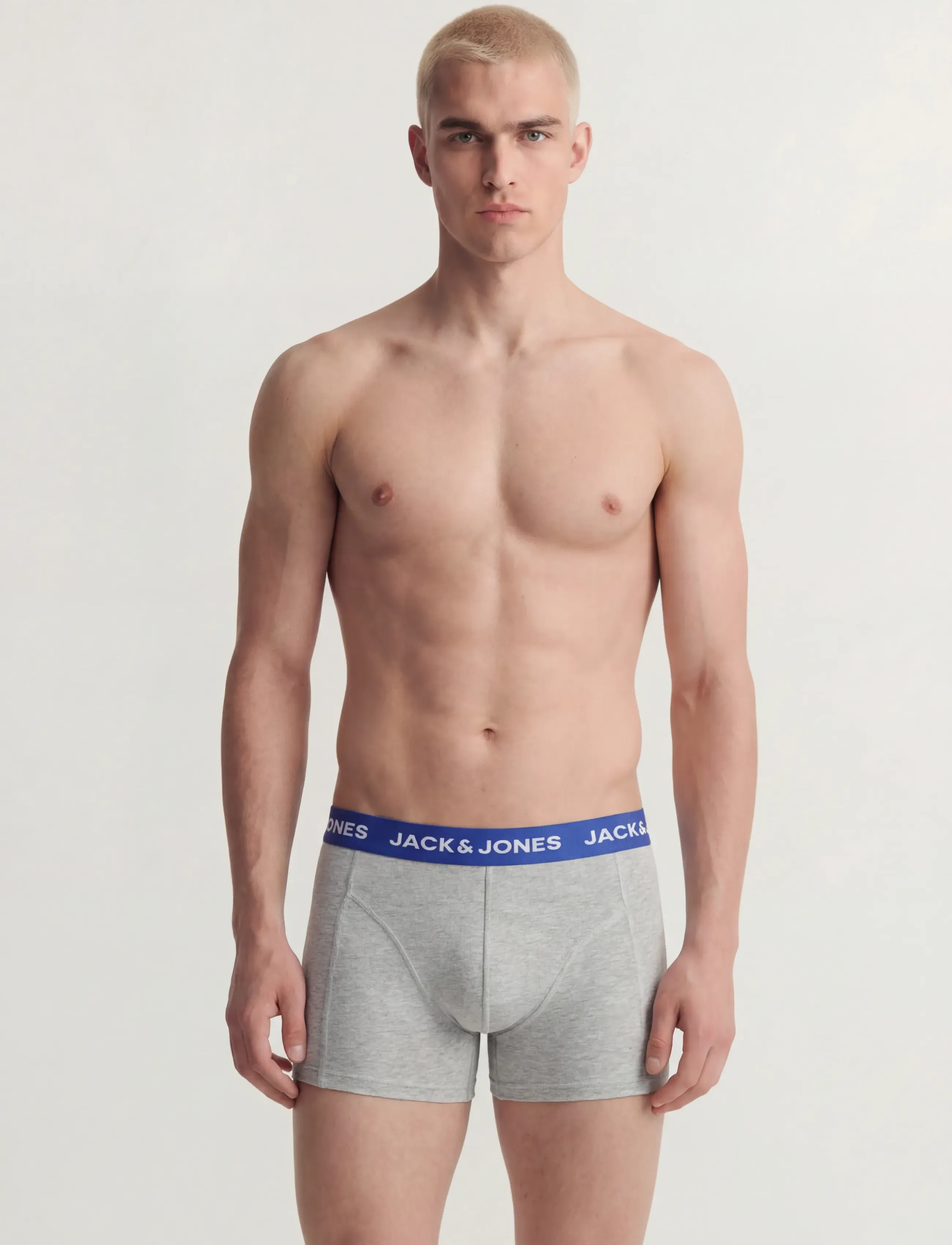 Jack & Jones Jacsolid Trunks 10 Packs Noos, XXL, Grey, Undertøj > Boksere, Herre