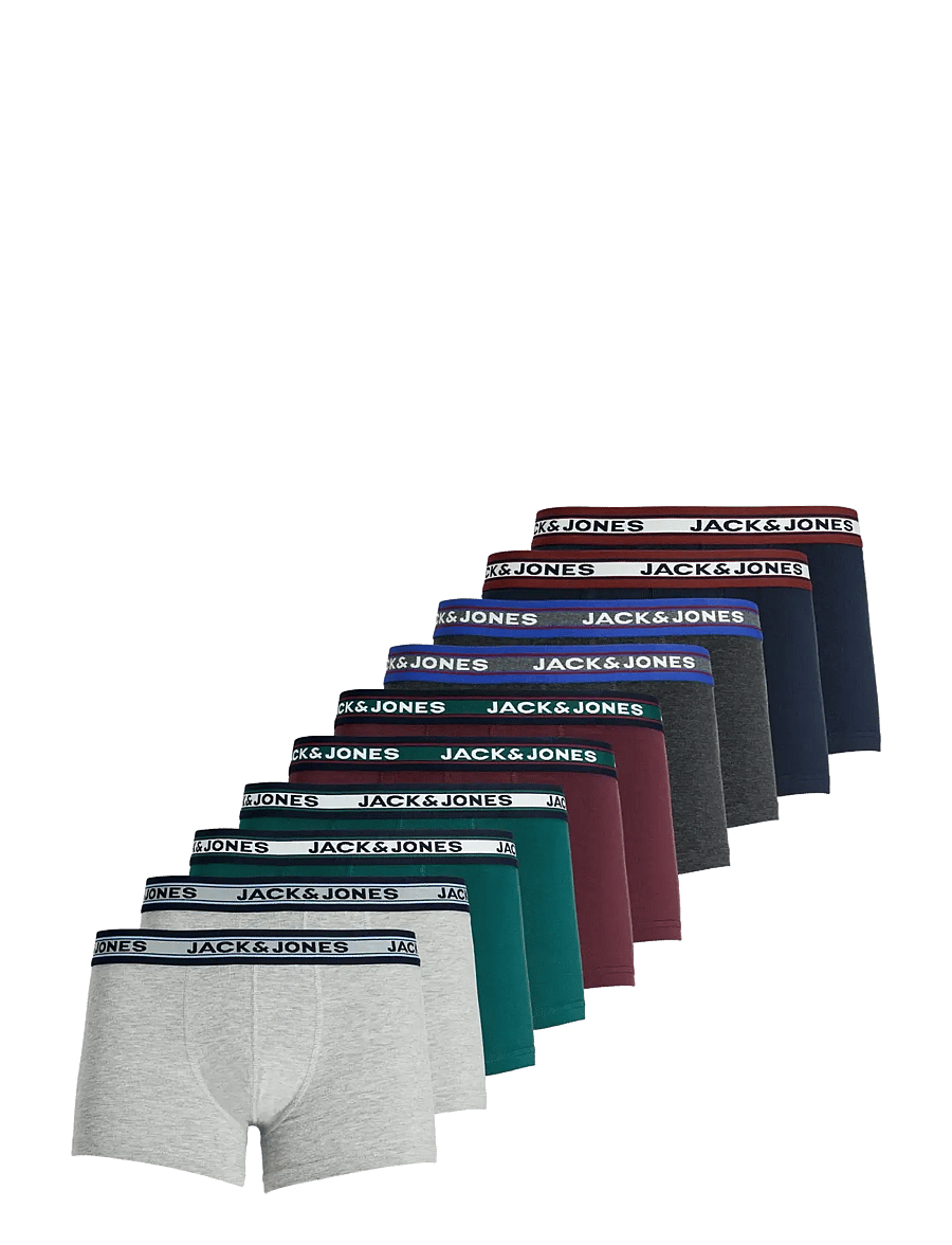Jack & Jones - JACSOLID TRUNKS 10 PACKS NOOS - lot de sous-vêtements - dark grey melange - 1
