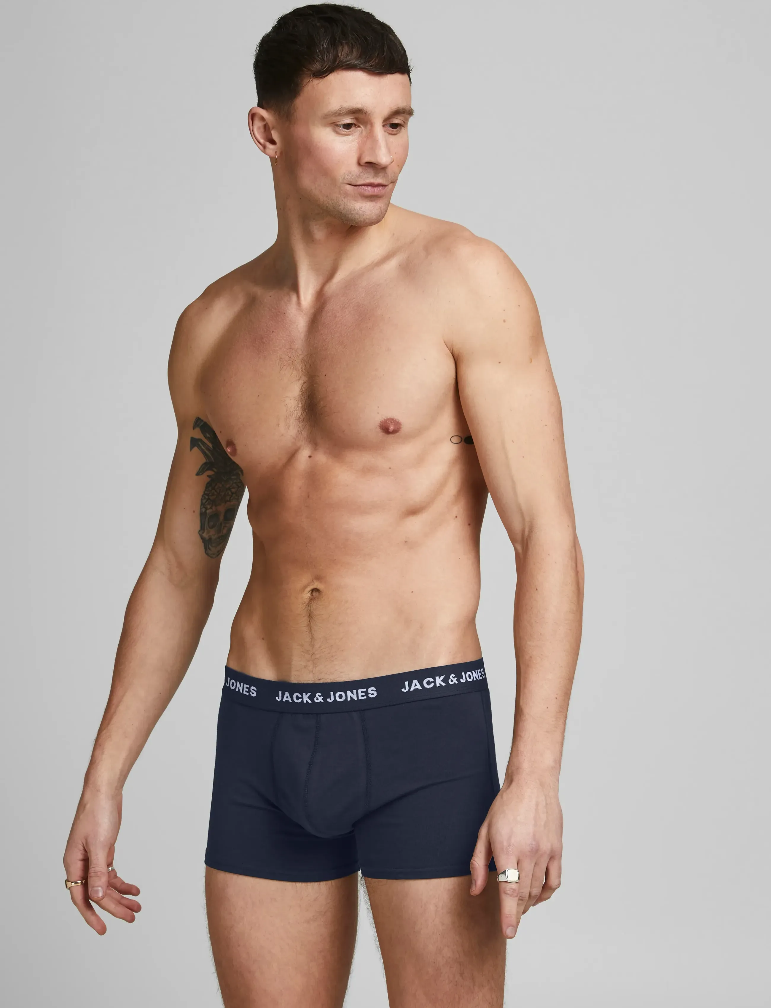 Jack & Jones - JACSOLID TRUNKS 10 PACKS NOOS - multipack underpants - navy blazer - 4