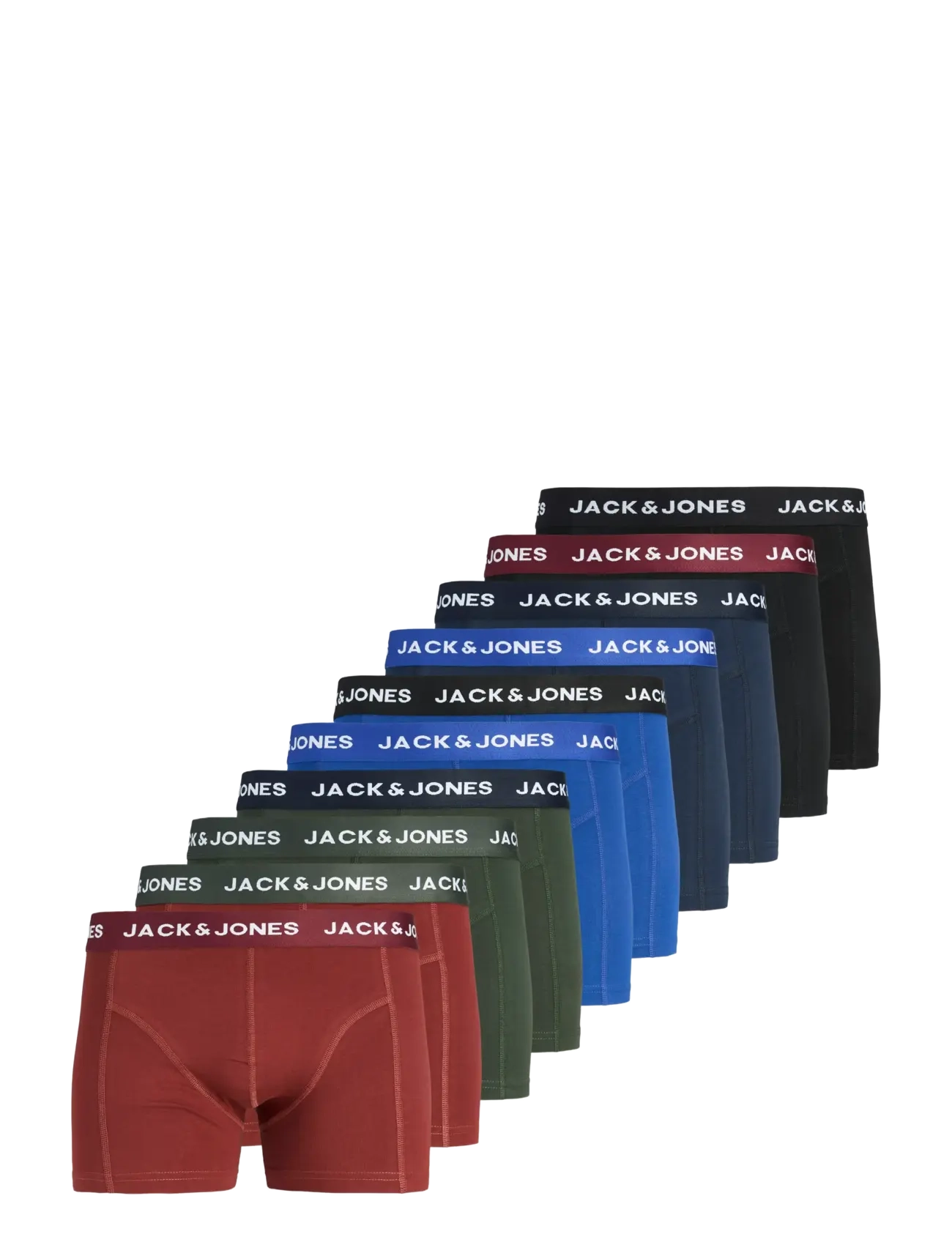 Jack & Jones JACSOLID TRUNKS 10 PACKS NOOS - Undertøy - ROSIN / black