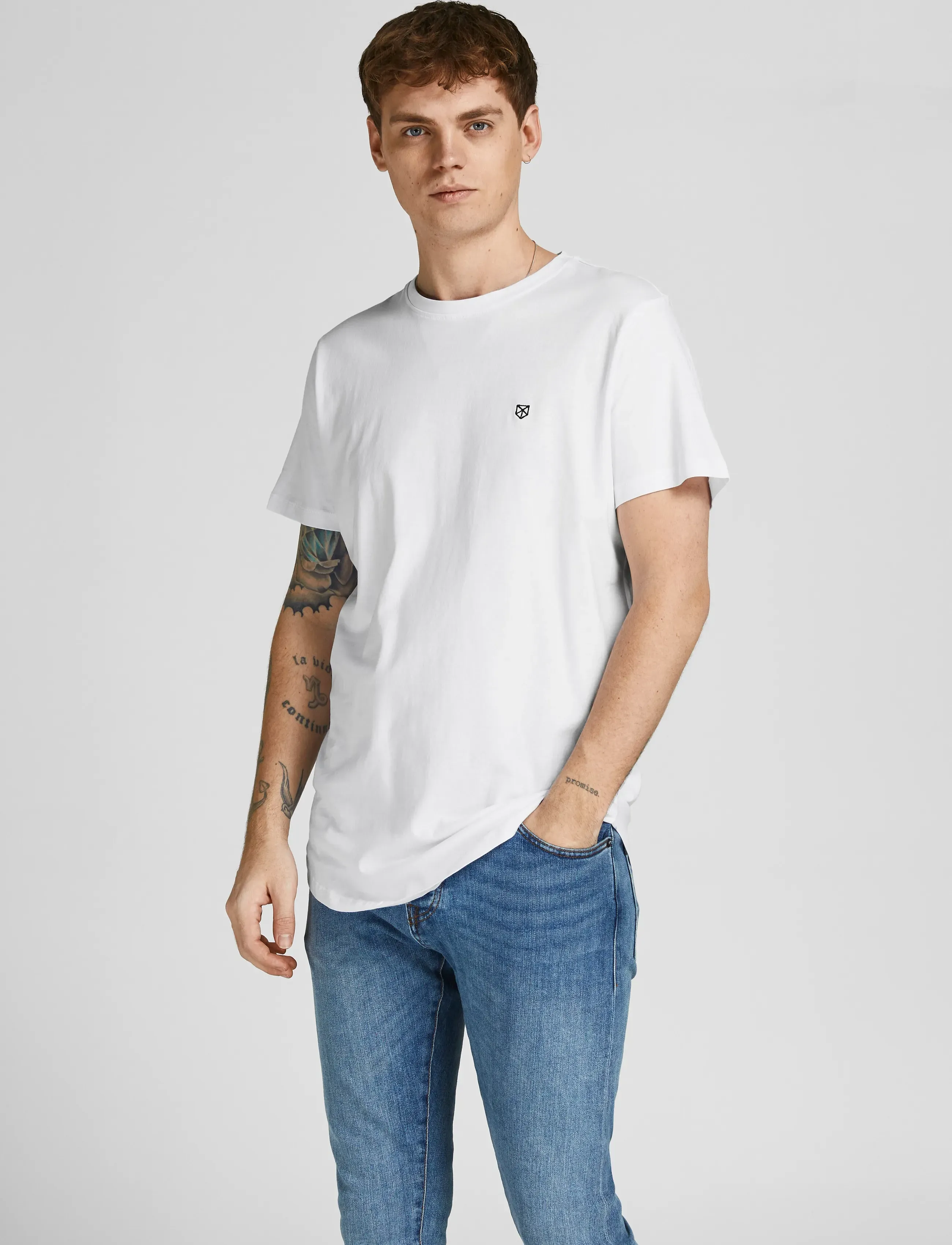 Jack & Jones JPRBLABRODY TEE SS CREW NECK 5PK MP NOOS - Kollektioner - NAVY BLAZER / white