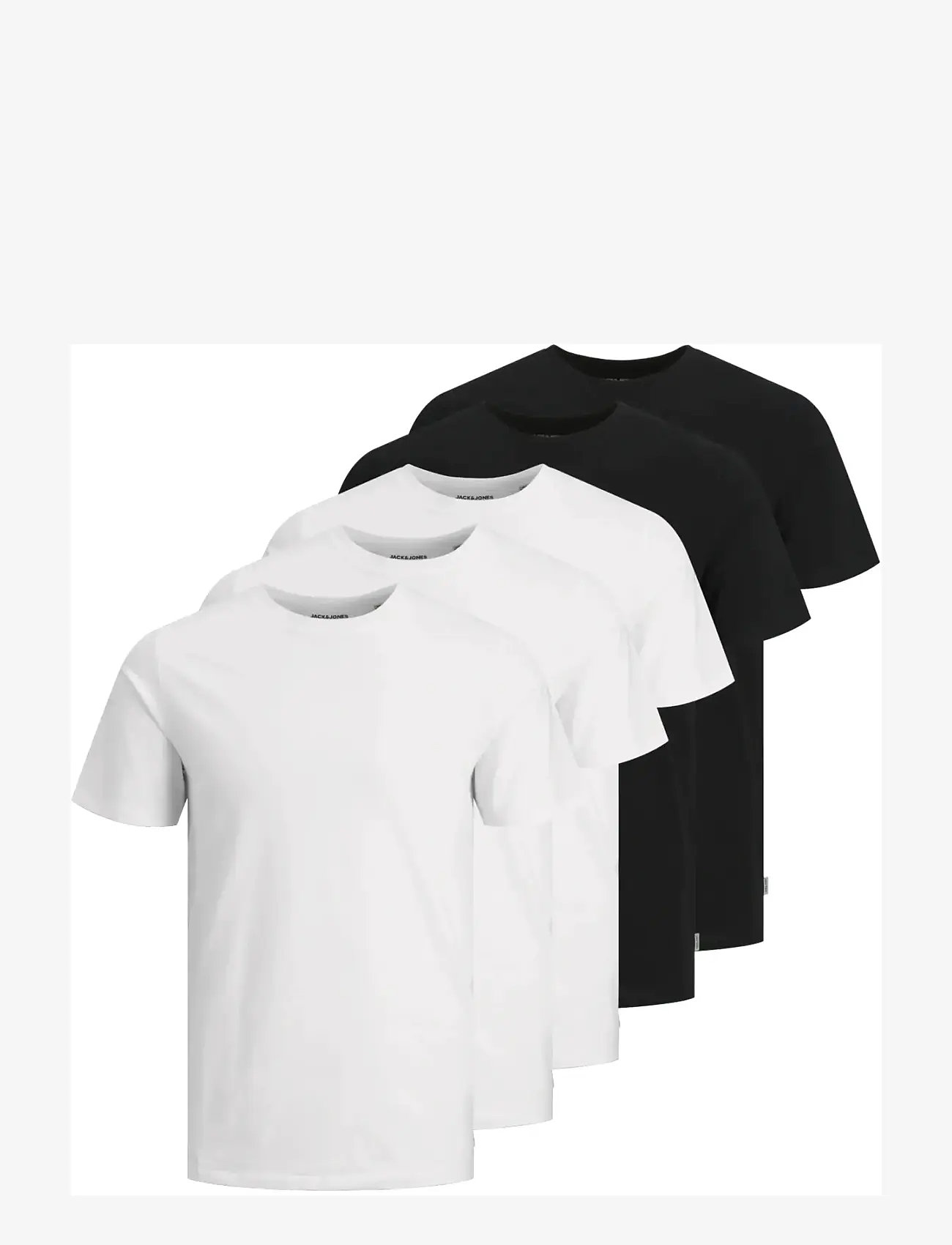 Jack & Jones - JJEORGANIC BASIC TEE SS O-NE 5PK MP NOOS - t-särkide multipakk - black - 1