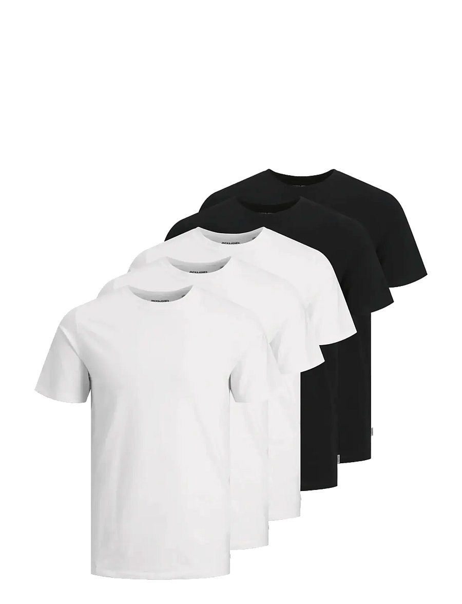 Jack & Jones - JJEORGANIC BASIC TEE SS O-NE 5PK MP NOOS - t-shirts im multipack - black - 1