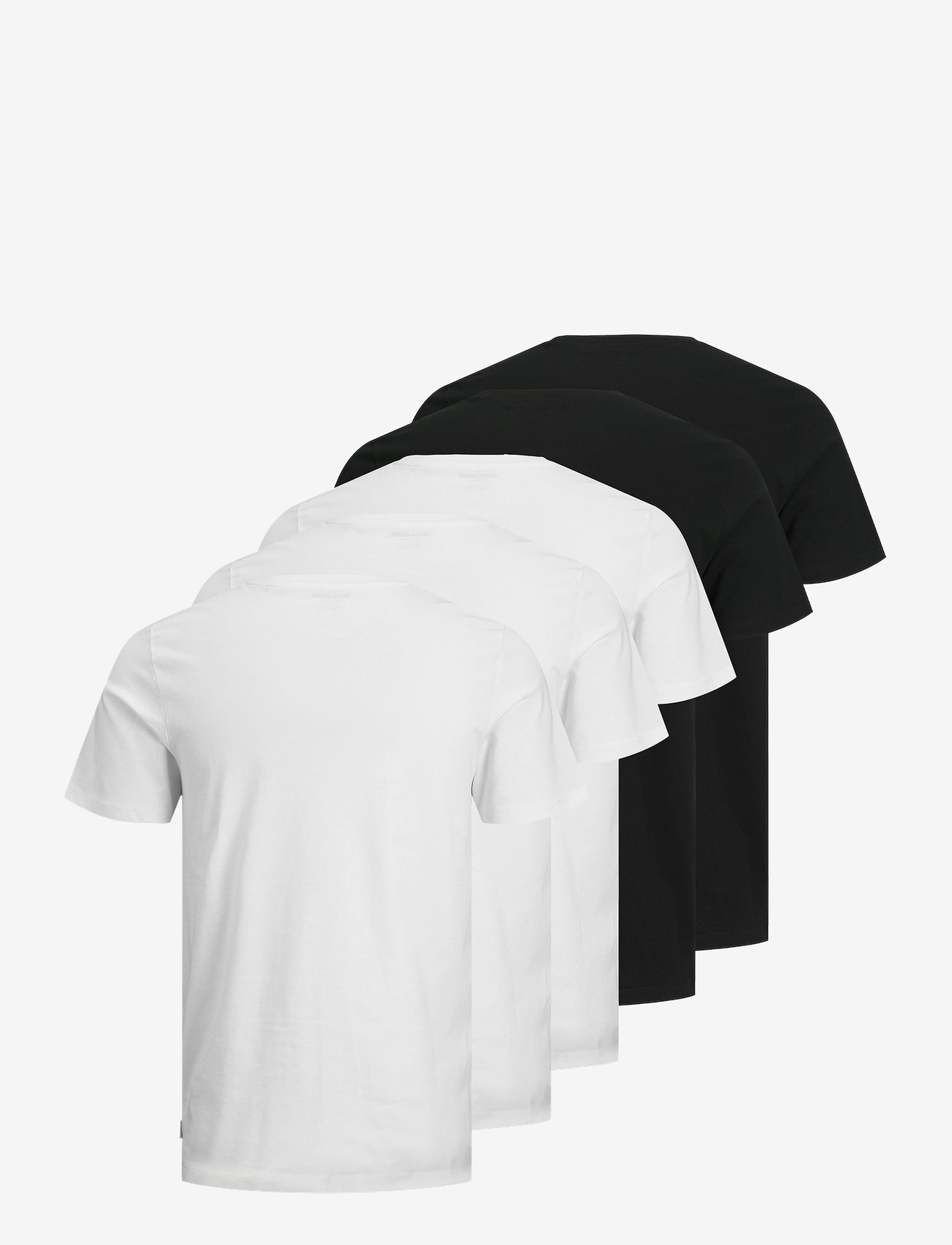 Jack & Jones - JJEORGANIC BASIC TEE SS O-NECK 5PK MP - t-shirts - black - 1