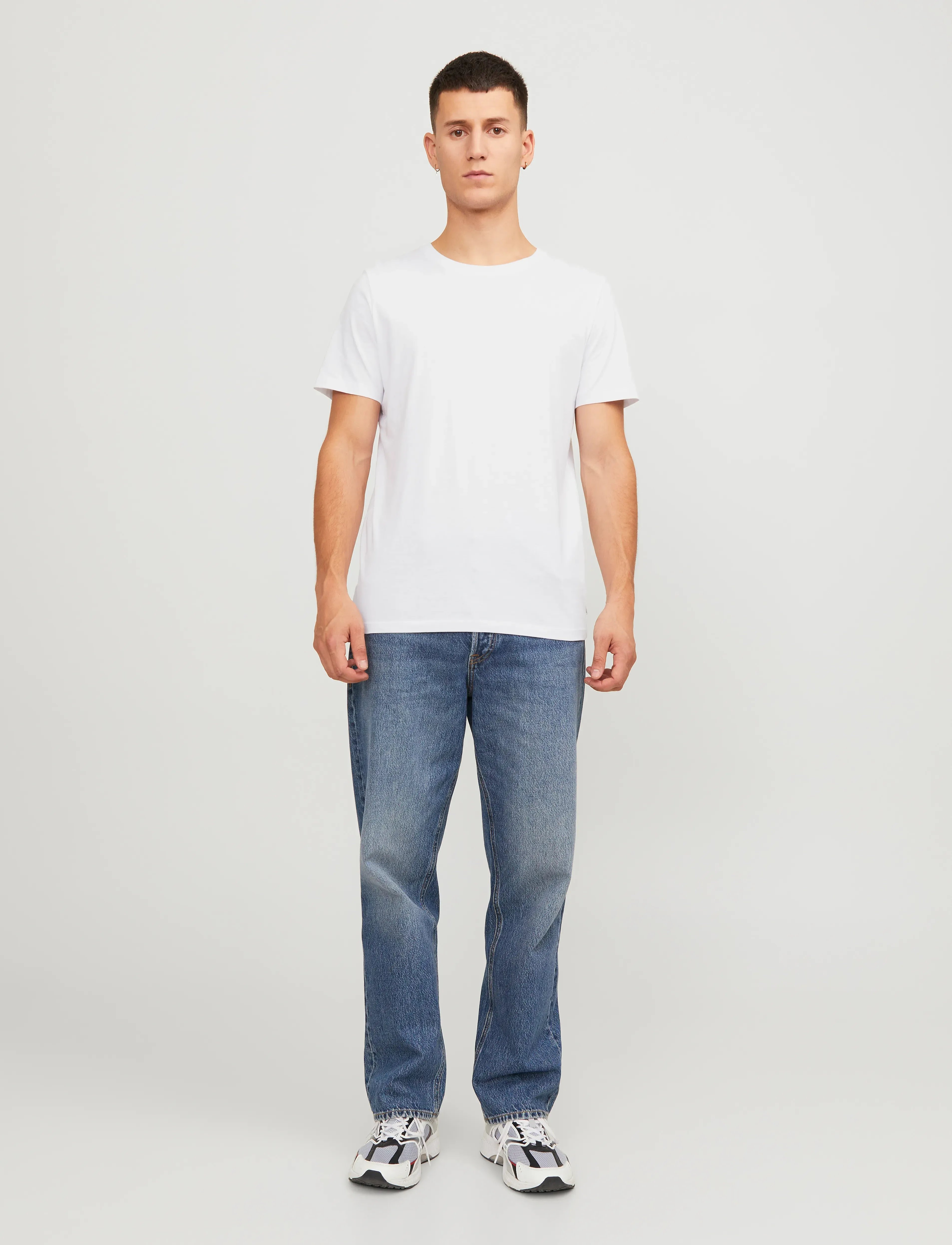 Jack & Jones Jjeorganic Basic Tee Ss O-Ne 5Pk Mp Noos, Mænd, Basis T-shirts Multipakke, Sort, Str: M