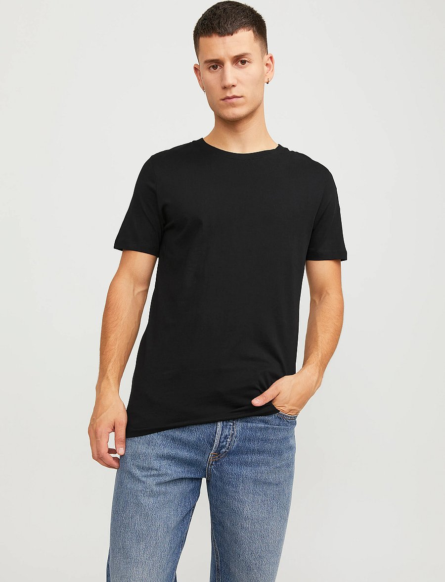 Jack & Jones - JJEORGANIC BASIC TEE SS O-NE 5PK MP NOOS - t-shirts im multipack - black - 5