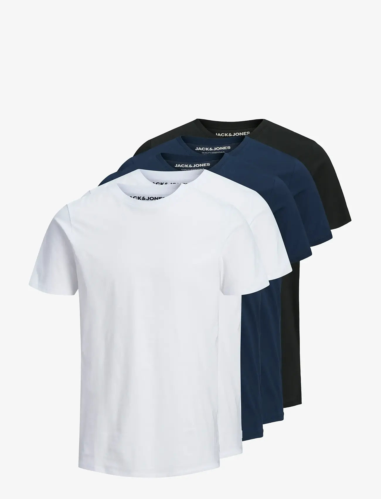 Jack & Jones - JJEORGANIC BASIC TEE SS O-NE 5PK MP NOOS - t-shirts im multipack - black - 1