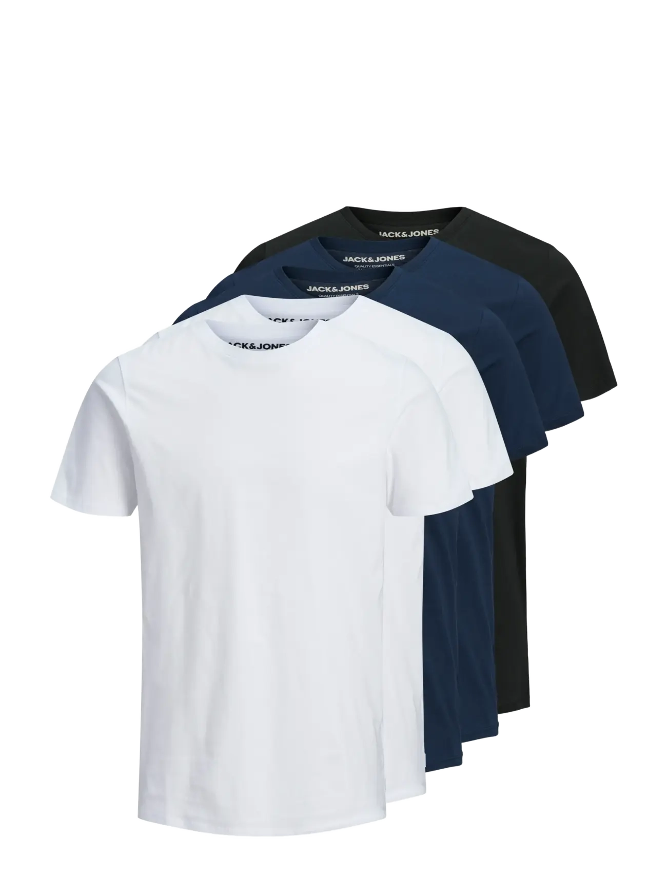 Jack & Jones JJEORGANIC BASIC TEE SS O-NE 5PK MP NOOS - T-shirts - BLACK / black